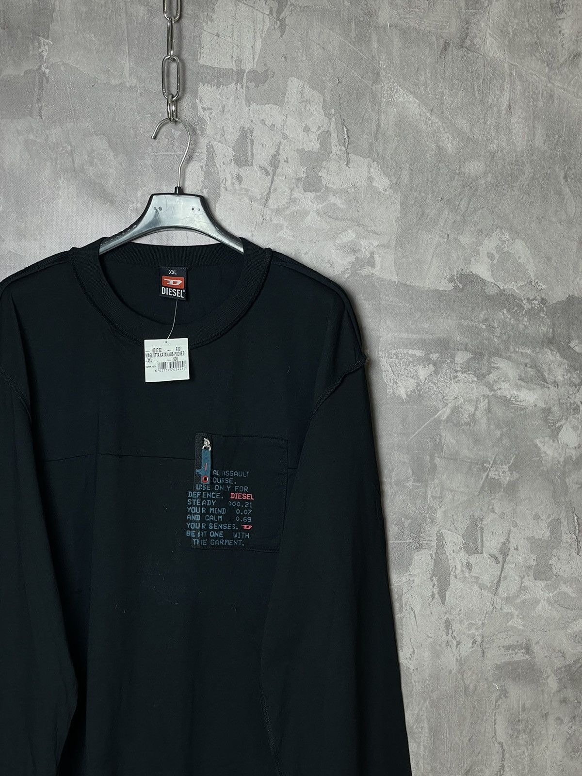 Diesel × Vintage DIESEL PHYSICAL ORANGE LOGO LONG SLEEVE SWEATSHIRT Size US XXL / EU 58 / 5 - 4 Thumbnail