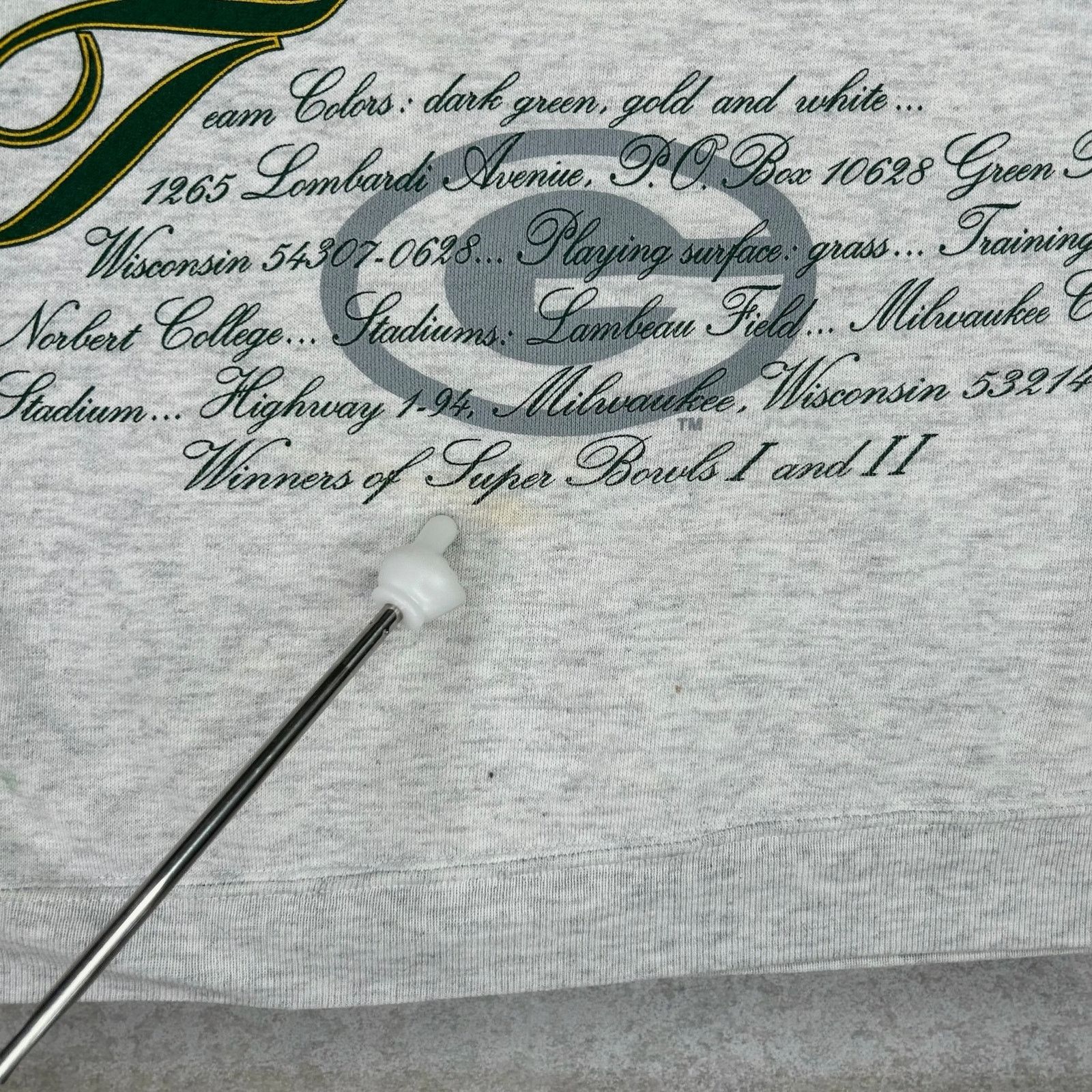 Nutmeg Vintage 90s Packers Sweatshirt Mens M Light Grey Cut Sleeves Size US M / EU 48-50 / 2 - 6 Thumbnail