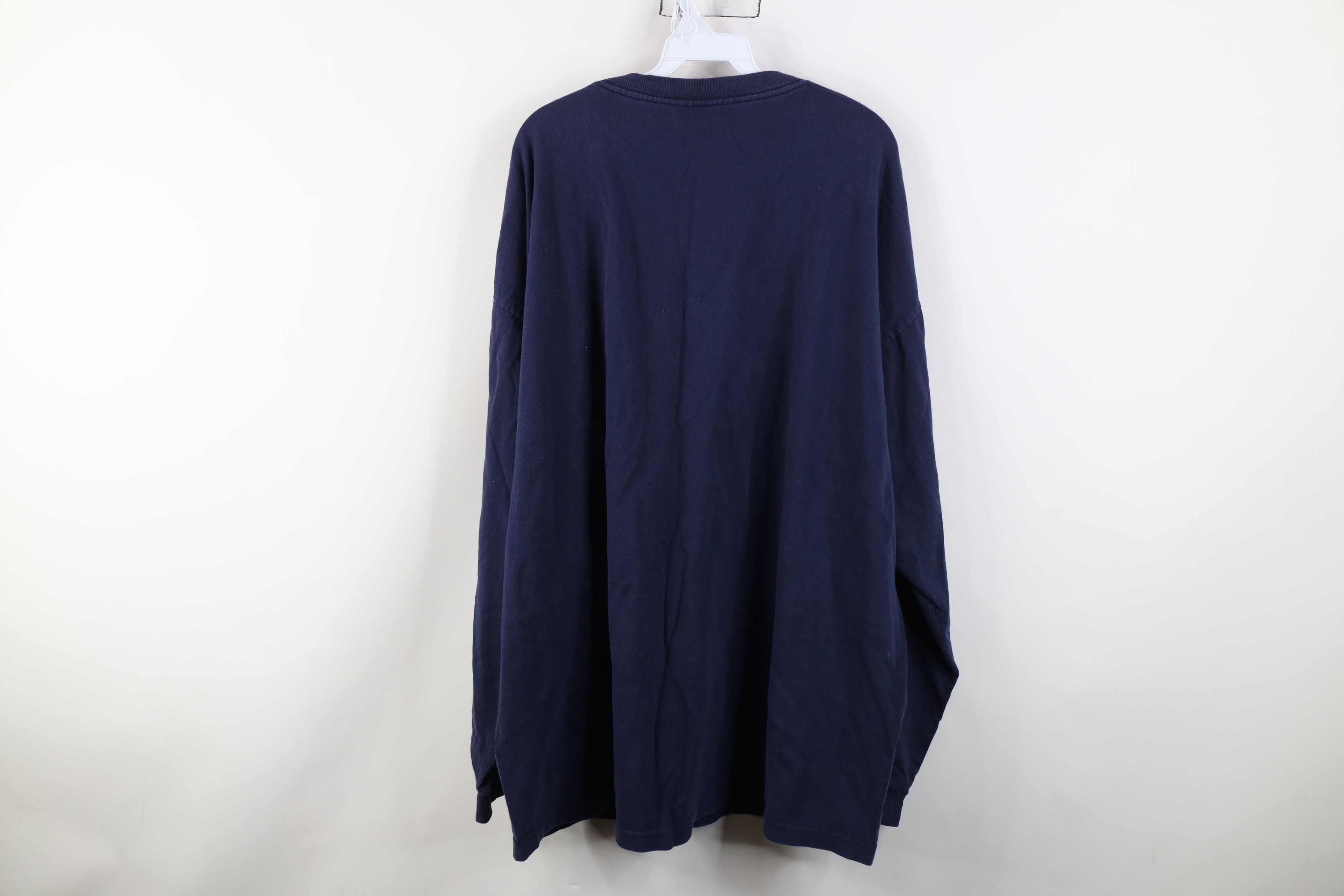 Vintage Vintage 90s Streetwear Cotton Long Sleeve T-Shirt Blue USA Size US XXL / EU 58 / 5 - 11 Thumbnail