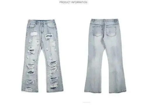Japanese Brand × Jean Blue Distressed Denim Jeans Size US 28 / EU 44 - 4 Thumbnail