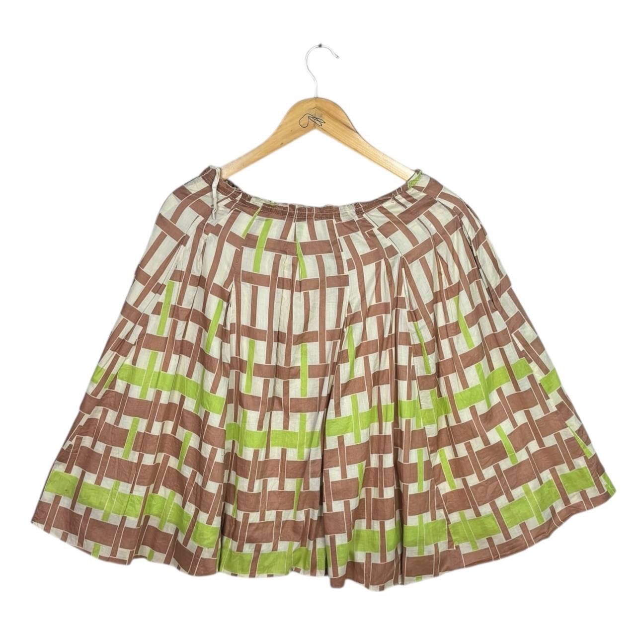 Marni Marni Pleated Geometric Print Skirt Italy Size 40 Cotton Size 28" / US 6 / IT 42 - 2 Thumbnail