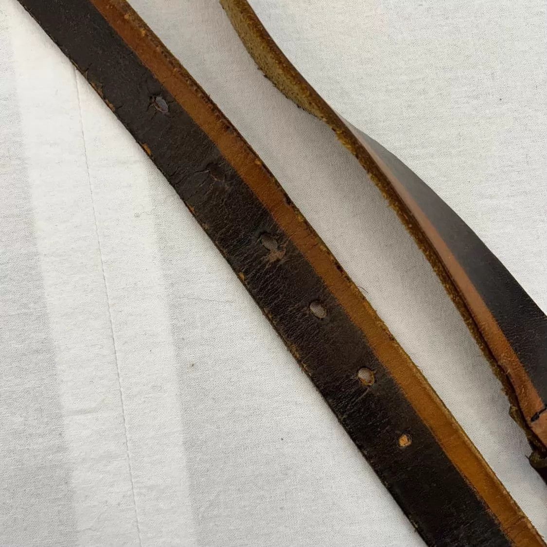 Yohji Yamamoto Yohji Yamamoto Vintage Maillard Distressed Unisex Belt Size ONE SIZE - 2 Thumbnail