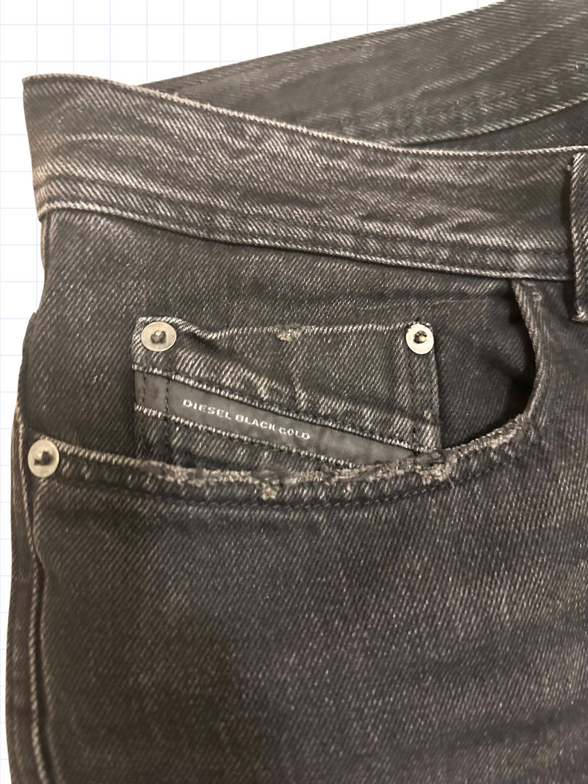 Diesel Black Gold Diesel Black Gold 32 Distressed Slim Skinny Black Denim Size US 32 / EU 48 - 5 Thumbnail