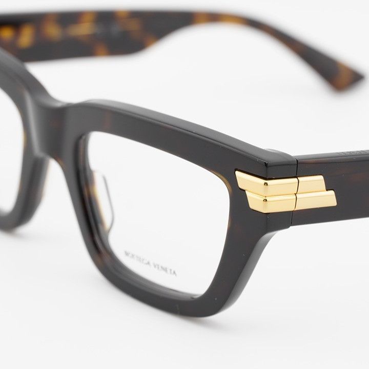 Bottega Veneta Bottega Veneta BV1190O 002 Eyeglasses Havana 50mm Rectangle Size ONE SIZE - 3 Thumbnail