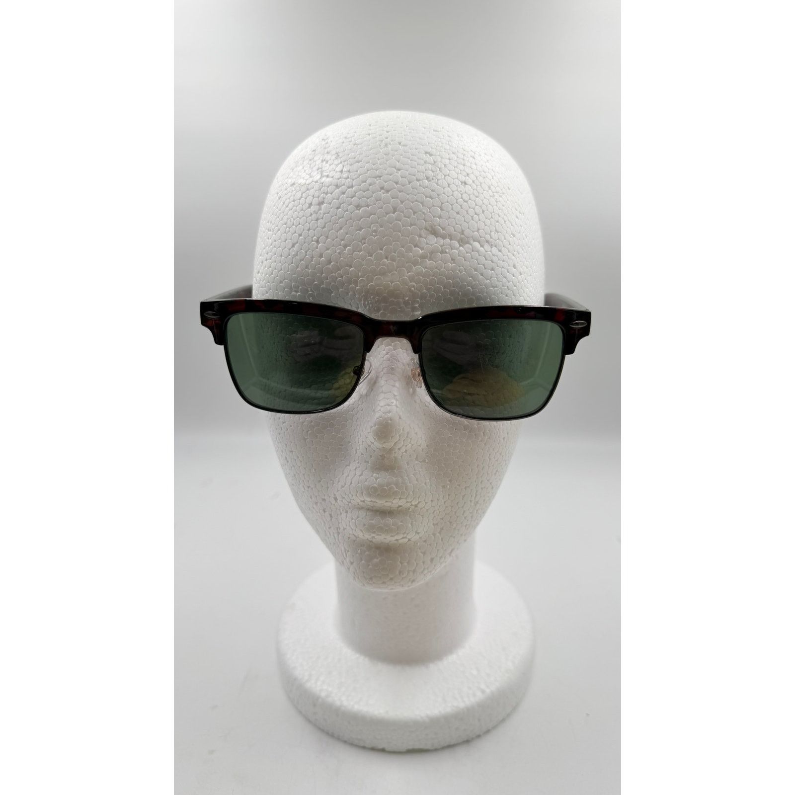 Other Classic Dapper Rectangular Half-Frame Horn Rimmed Sunglasses Size ONE SIZE - 1 Thumbnail