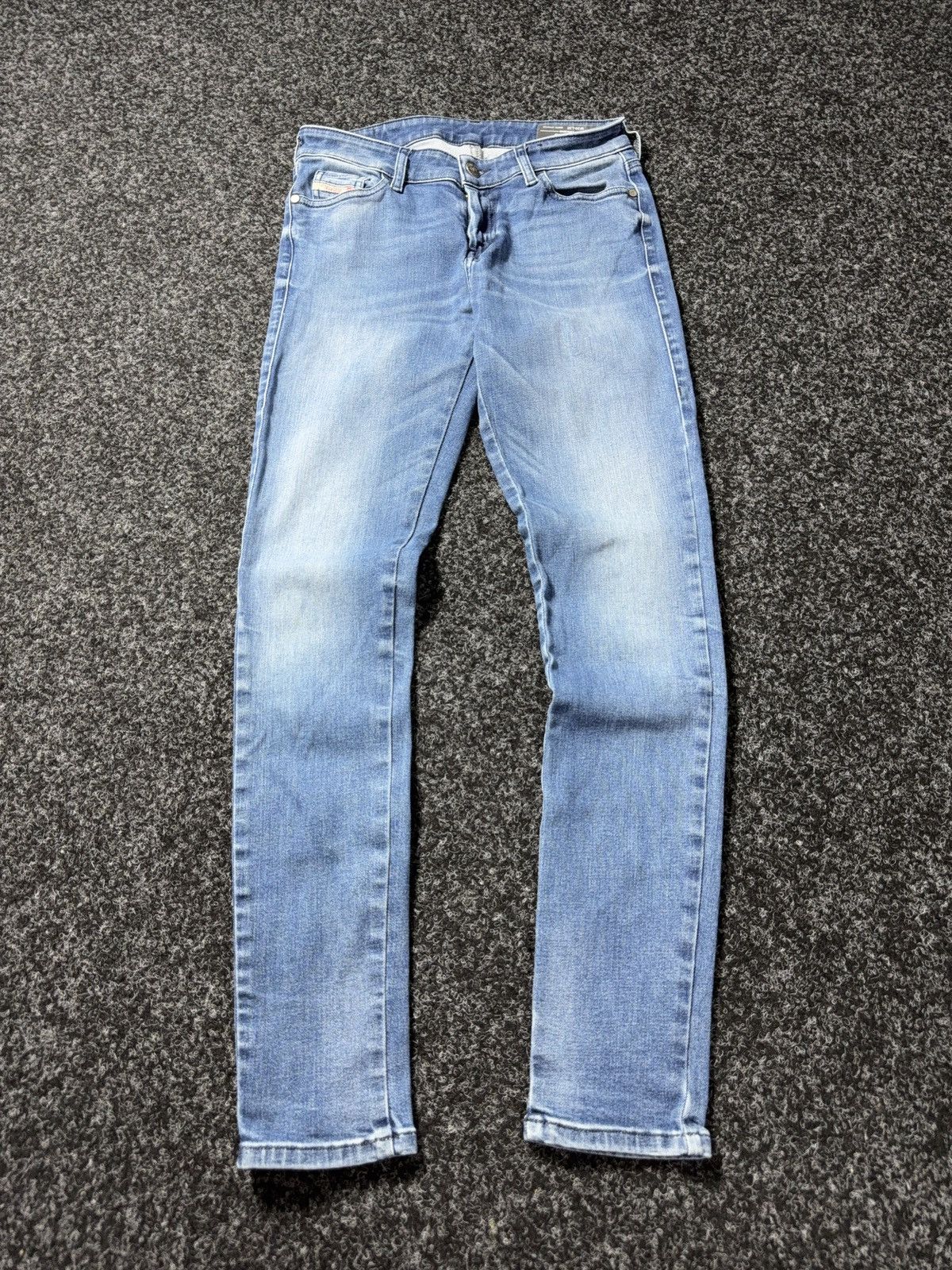 Diesel 00s Diesel Luxury Slandy Super Skinny Y2K Light Wash Jeans Size 28" / US 6 / IT 42 - 1 Thumbnail
