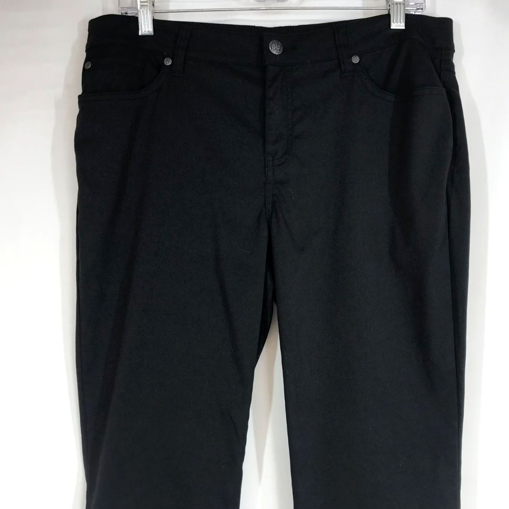 Vintage PRANA WOMEN'S 12 BLACK NYLON BLEND OUTDOOR PANTS Jeans Adult Wide 12 Black Womens Pants Size 34" / US 12 / IT 48 - 2 Thumbnail