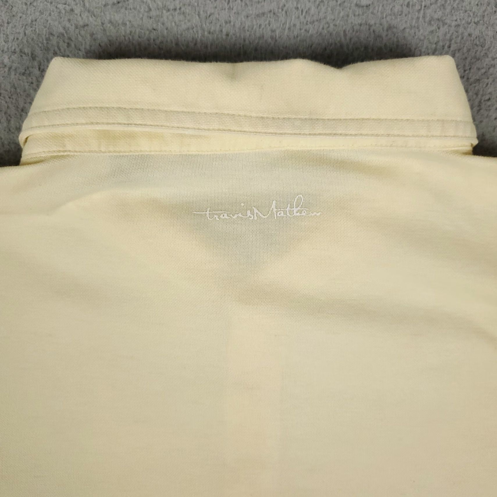 TravisMathew Travis Mathew Golf Polo Shirt Yellow Adult Large Short Sleeve Solid Activewear Mens Size US L / EU 52-54 / 3 - 7 Thumbnail