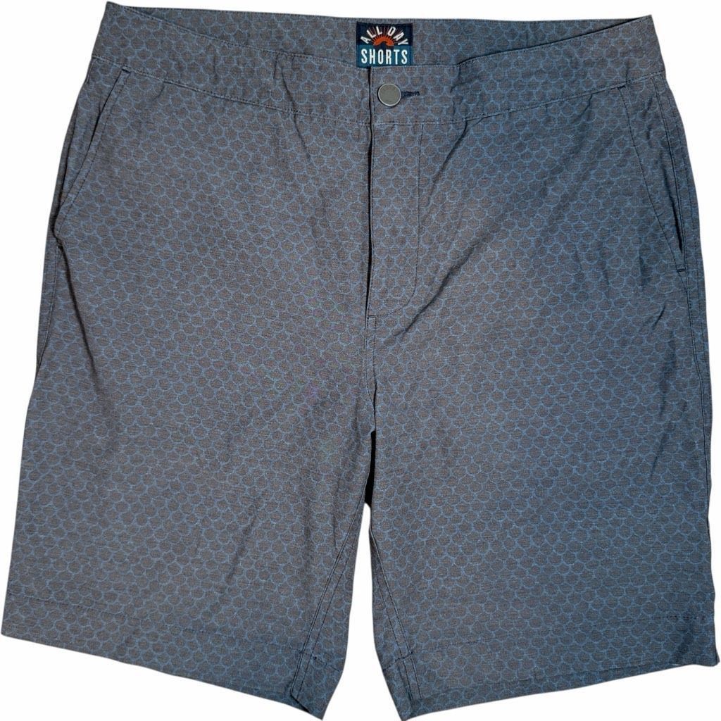 Faherty Faherty All Day Shorts Mens Size 33 9" Inseam Patterned Blue Size US 33 - 1 Thumbnail