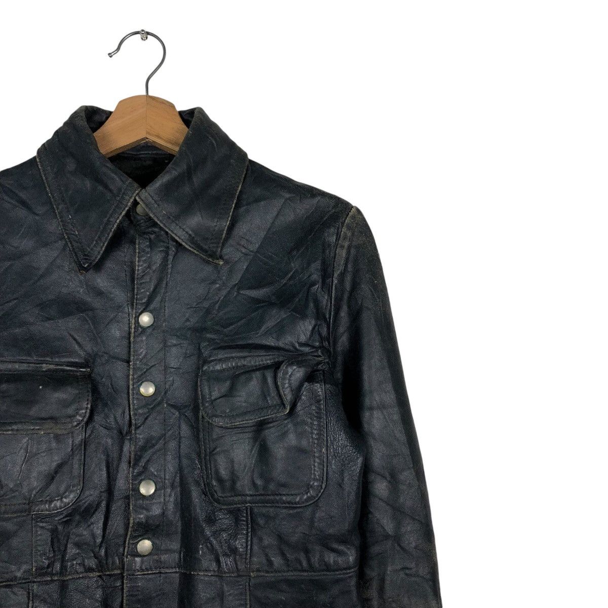 Japanese Brand 📌Unknown Brand Button Biker Leather Jacket 14th Addiction Size US M / EU 48-50 / 2 - 7 Thumbnail
