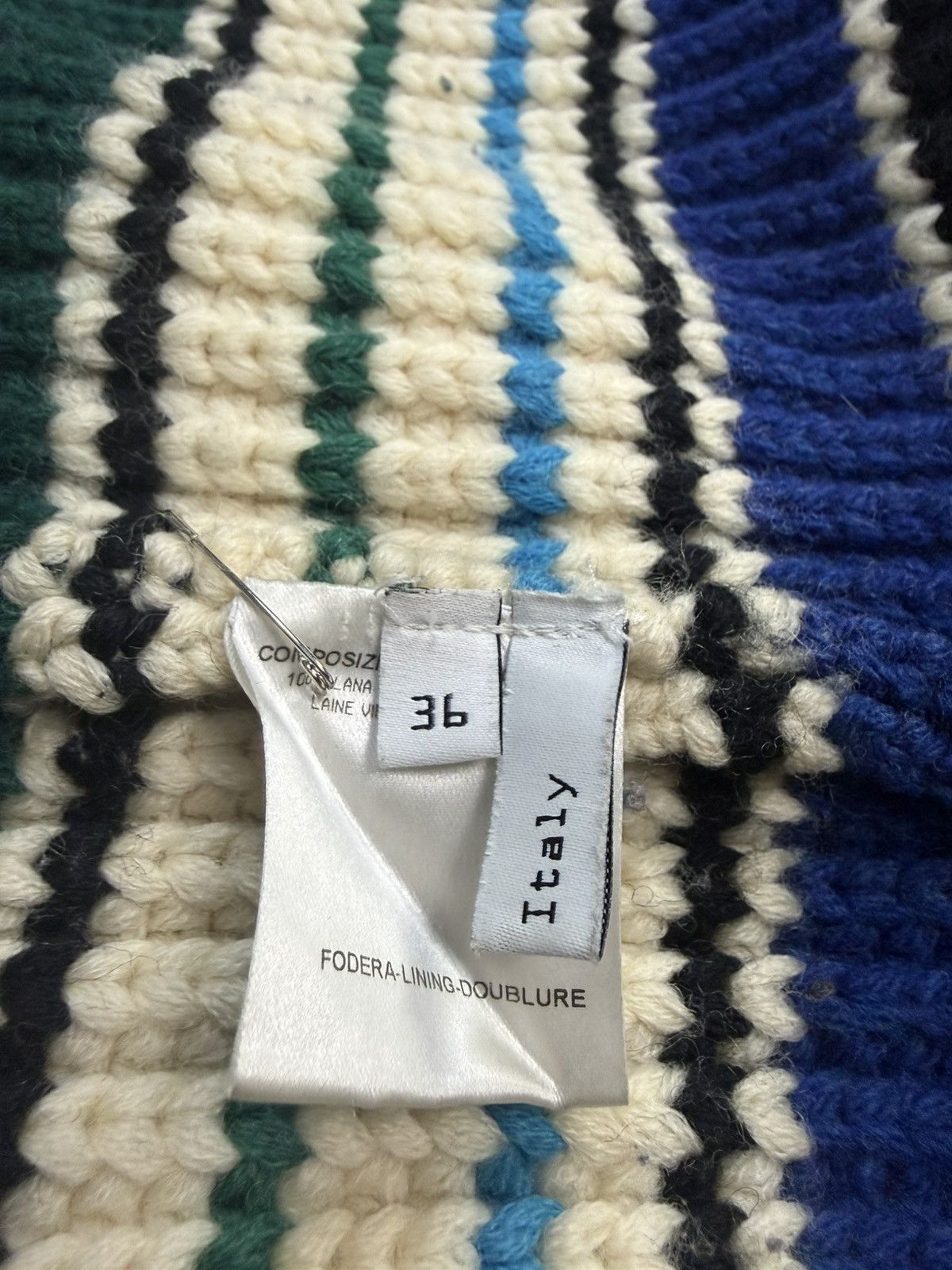 Balenciaga VINTAGE BALENCIAGA STRIPED HEAVY KNIT HOODED SWEATER 2007 Size XS / US 0-2 / IT 36-38 - 22 Thumbnail