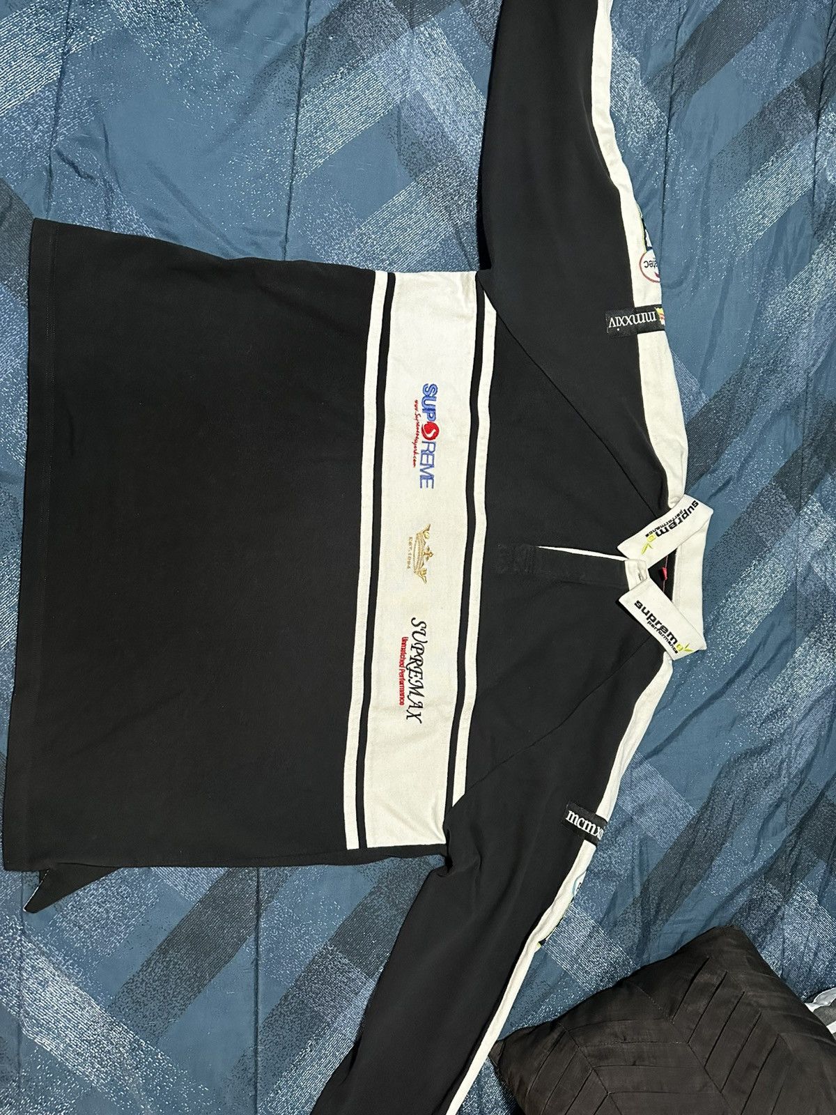 Supreme Supreme S/S Rugby Black | Grailed
