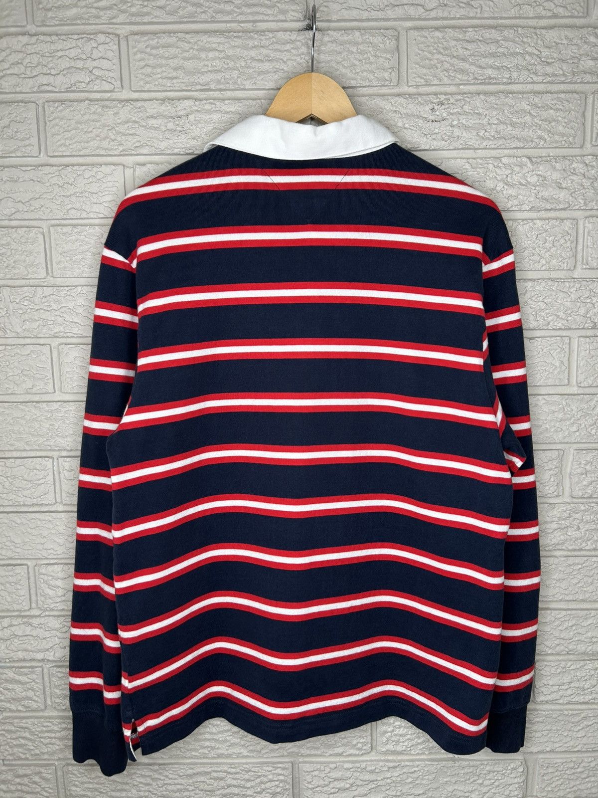Tommy Hilfiger Tommy Jeans Crest Striped Rugby Top Size US M / EU 48-50 / 2 - 9 Thumbnail