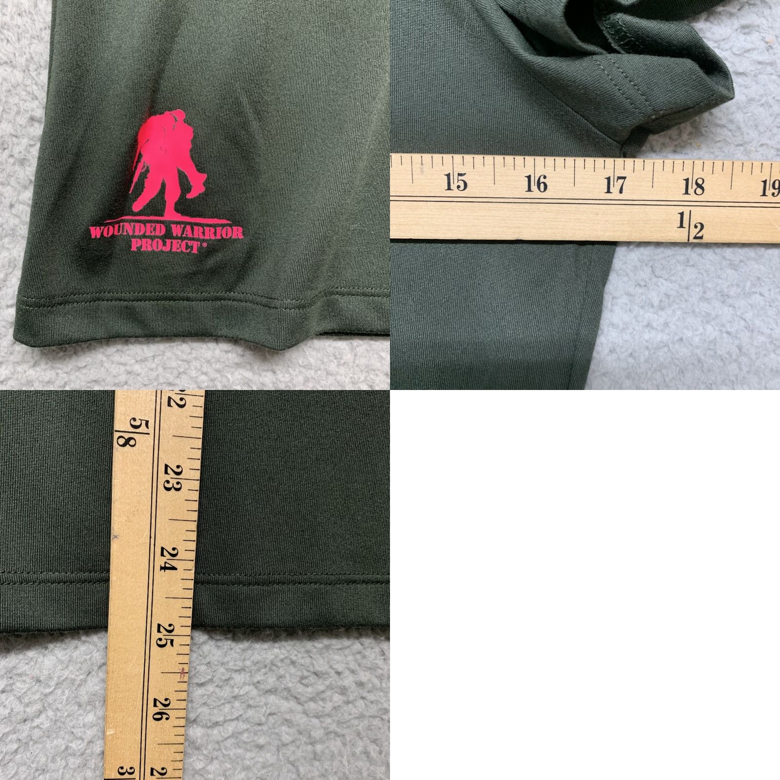 Vintage Heat Gear Womens Top Short Sleeve Gray Pink XS Loose Fit Wounded Warrior Project Logo Size XS / US 0-2 / IT 36-38 - 8 Thumbnail
