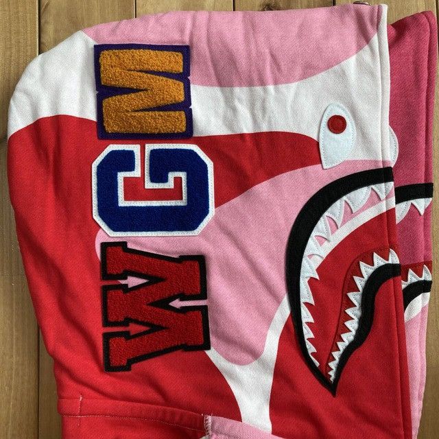 Bape BAPE Double Shark Full Zip Hoodie MEGA ABC CAMO Pink APE Size US XL / EU 56 / 4 - 4 Thumbnail