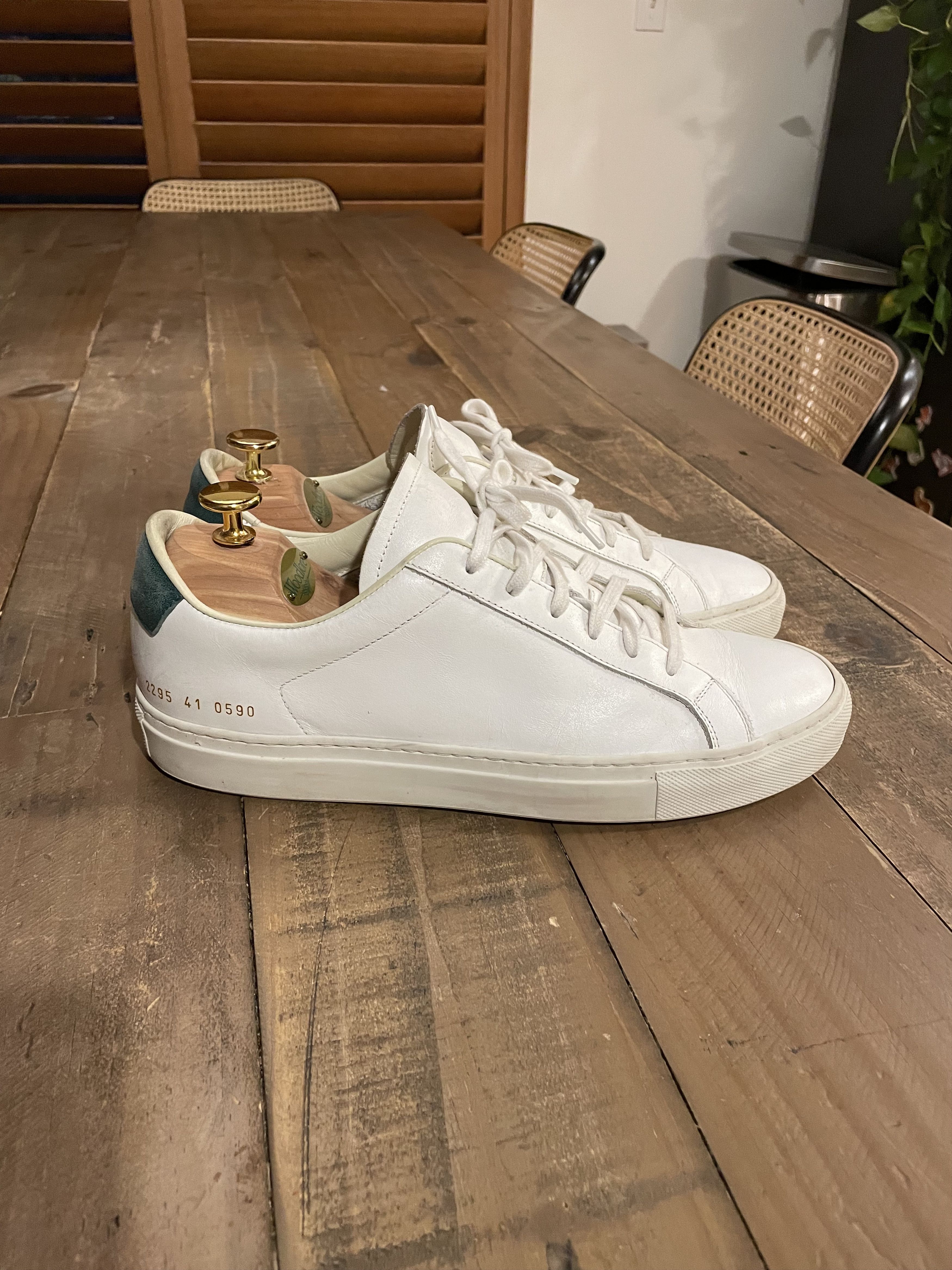 Common Projects Common Projects Achilles Low with Green Accent Grailed