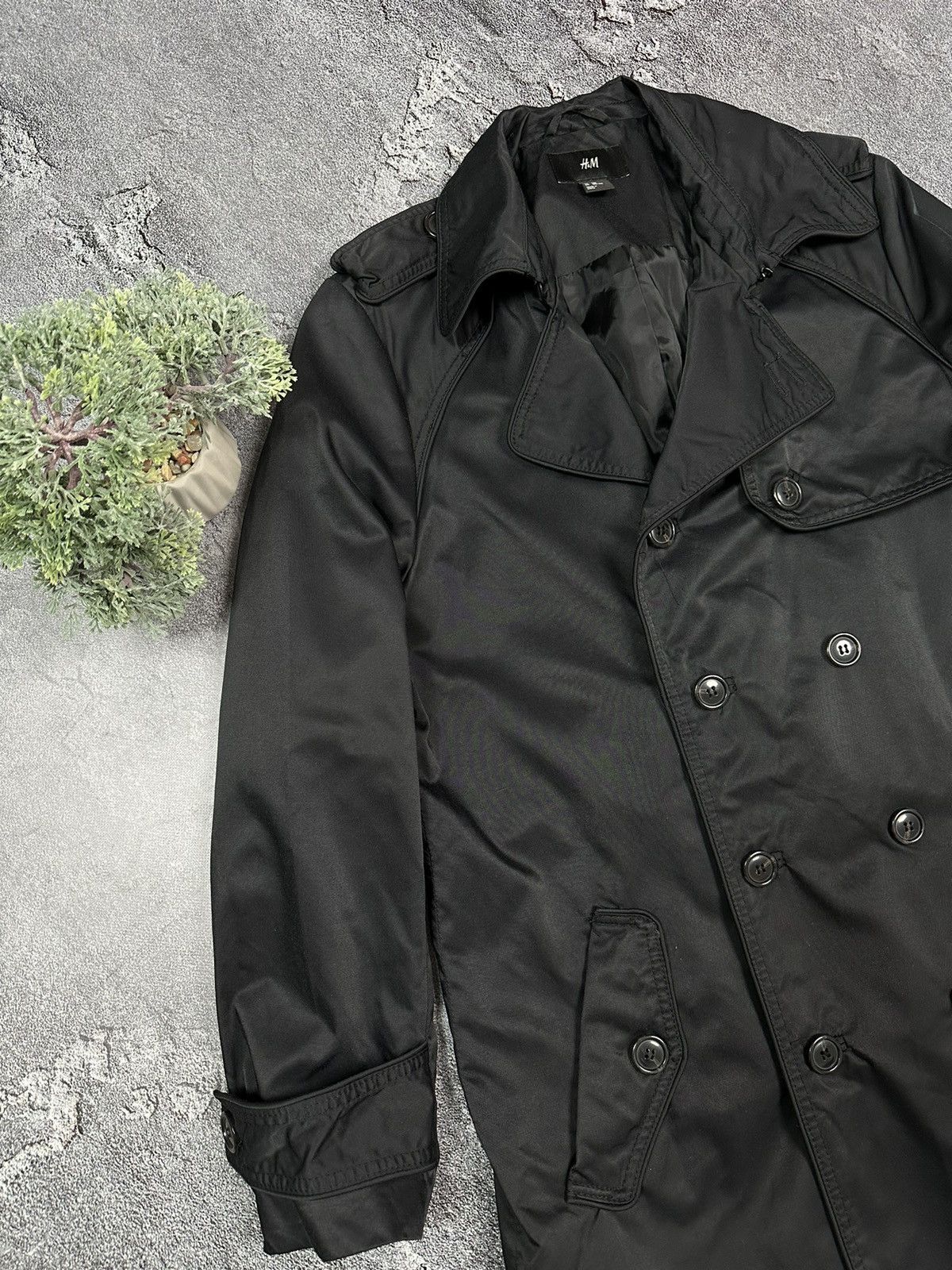H&M H&M trench coat jacket Men Black L XL size 54R Size US L / EU 52-54 / 3 - 3 Thumbnail