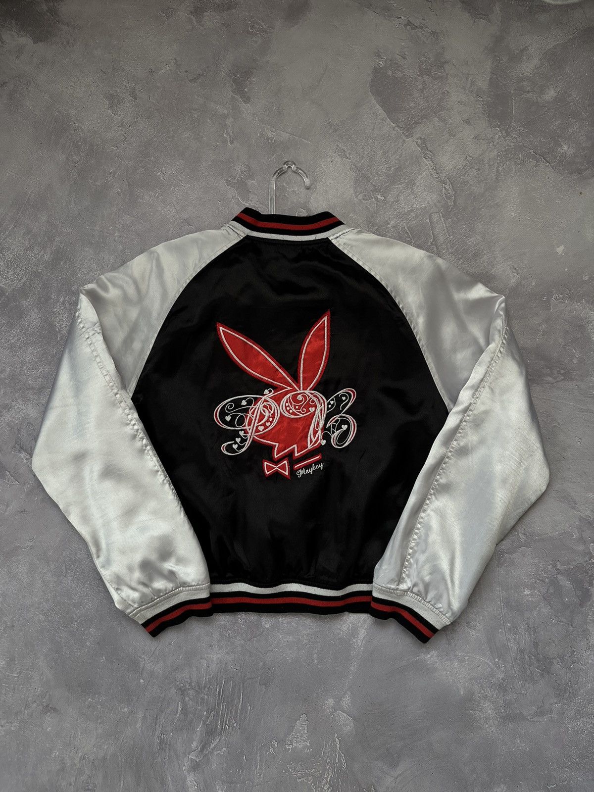 Playboy Vintage Playboy Big Logo Jacket Black Size L / US 10 / IT 46 - 2 Thumbnail