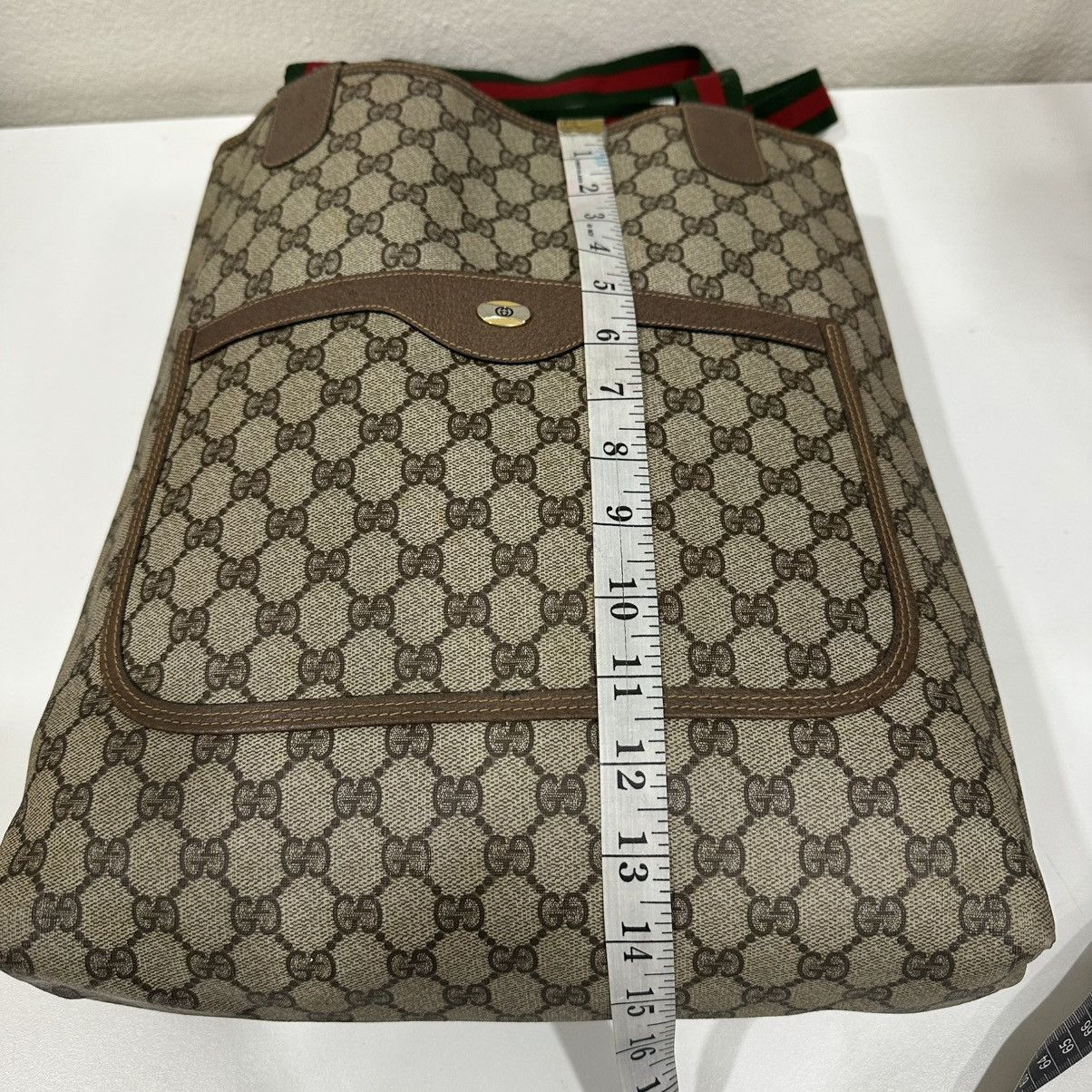 Gucci ‼️YES‼️ VINTAGE GUCCI GG SUPREME SHERRY LINE TOTE BAG Size ONE SIZE - 8 Thumbnail