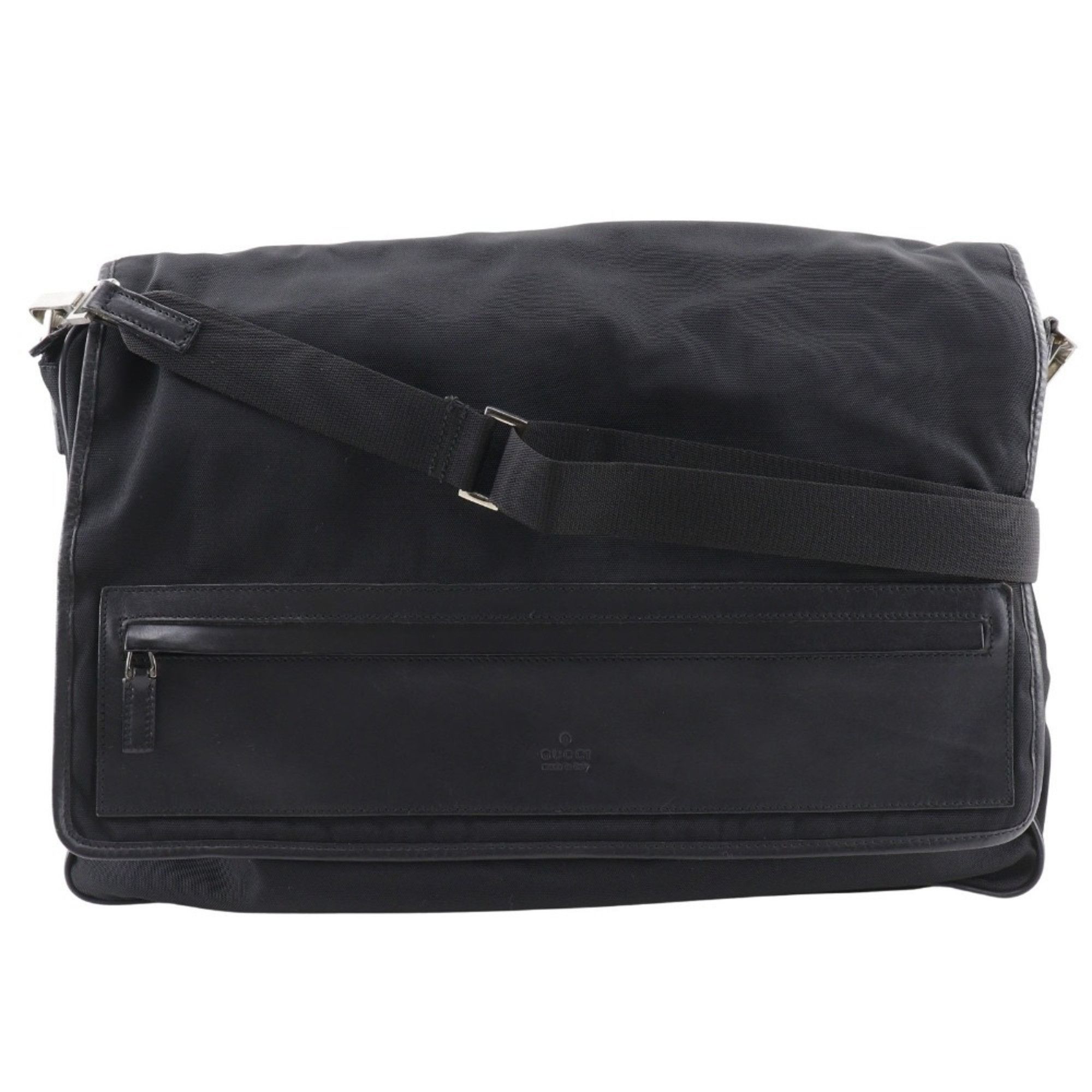 Gucci GUCCI Crossbody Shoulder Bag 019 0376 Nylon Canvas Black Velcro Men's Size ONE SIZE - 1 Thumbnail