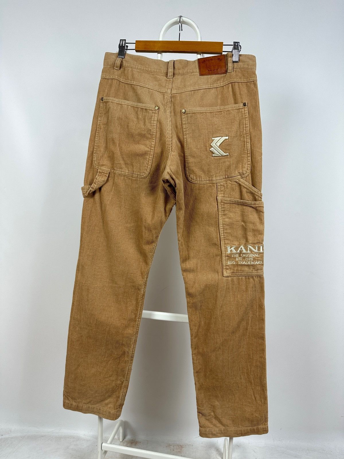 Karl Kani Vintage Karl Kani Corduroy Y2K Rap Baggy Cargo Pants Size US 30 / EU 46 - 1 Thumbnail
