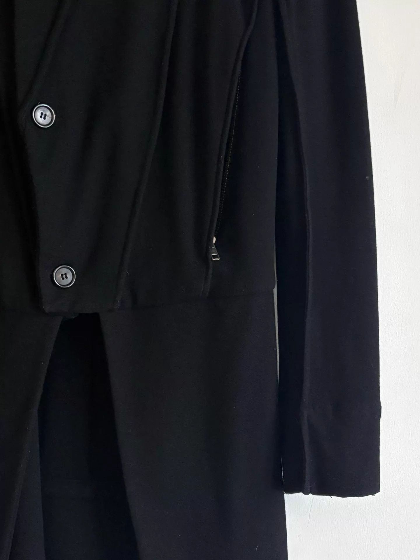 Ann Demeulemeester Long Black Button-Front Coat - XS Size US XS / EU 42 / 0 - 4 Thumbnail