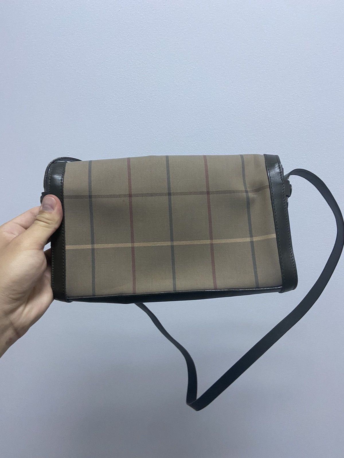 Burberry × Vintage Burberry England Small Bag Vintage Nova Check Logo Luxury Size ONE SIZE - 3 Thumbnail