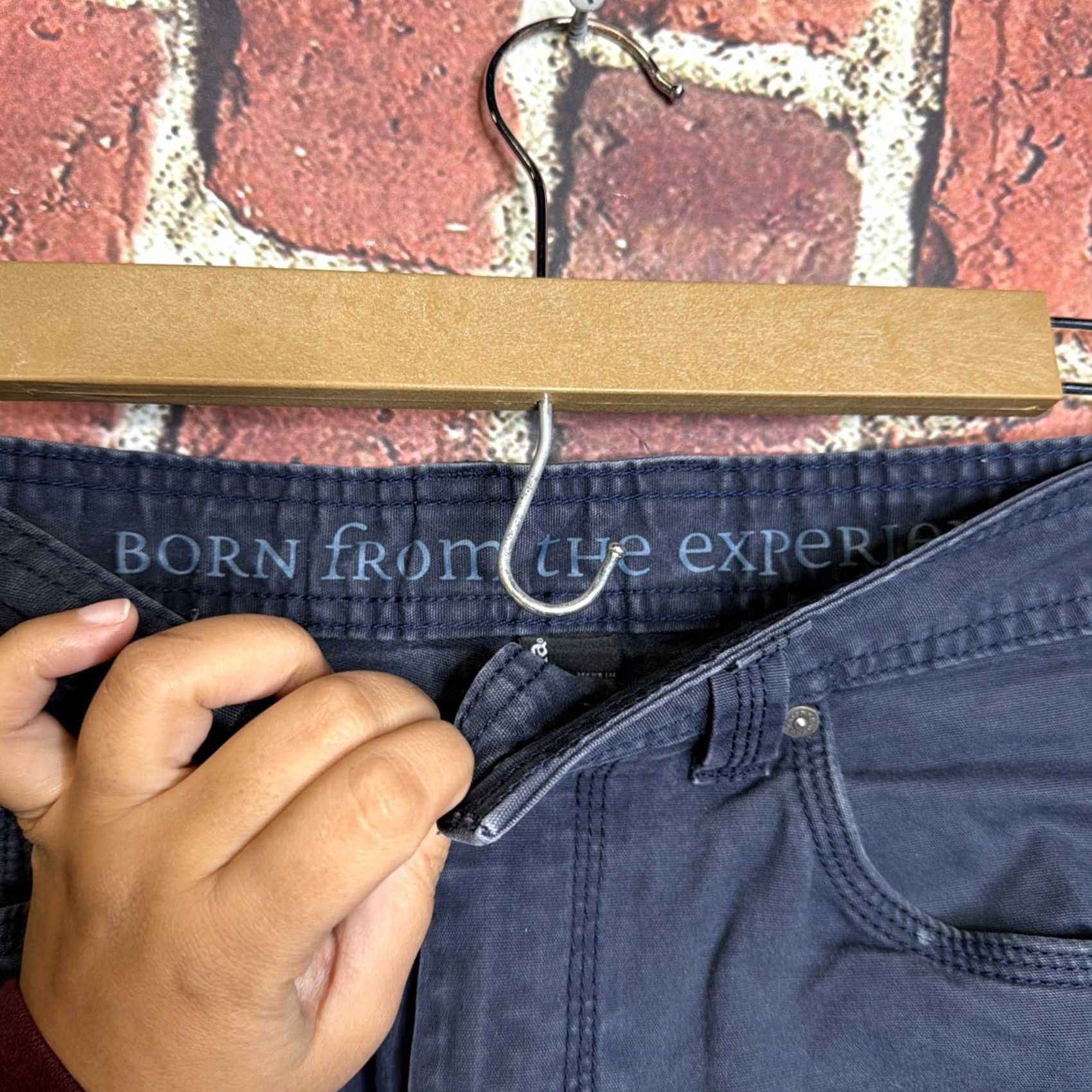 Prana prAna Shorts Mens 33x11 Bronson Blue Canvas Stretch Workwear Organic Cotton Zip Size US 31 - 2 Thumbnail