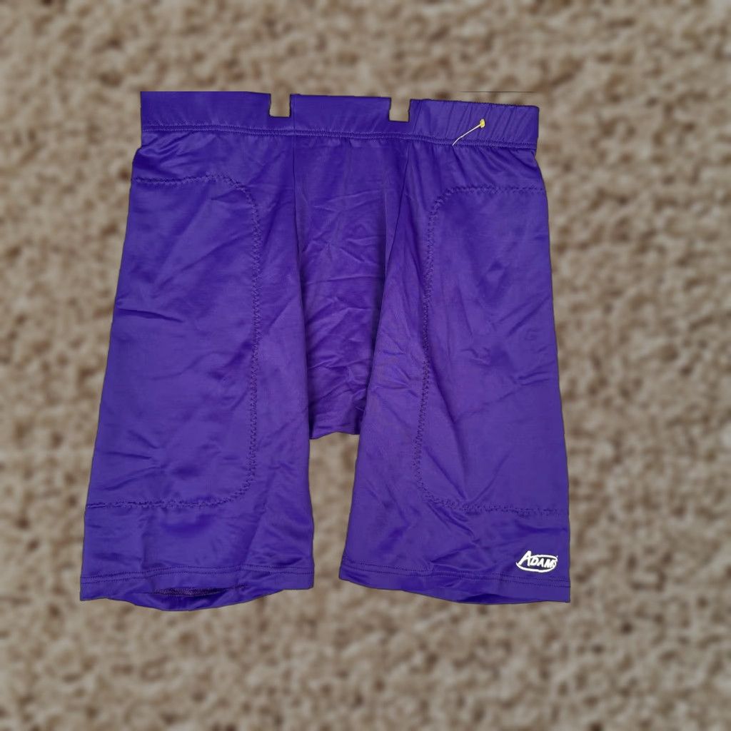 Vintage Adams Compression Shorts Mens M Purple Football Girdle Base Layer Spandex Nylon Athletic Athleticwear Moisture Wicking Breathable Stretch Size US 31 - 1 Thumbnail