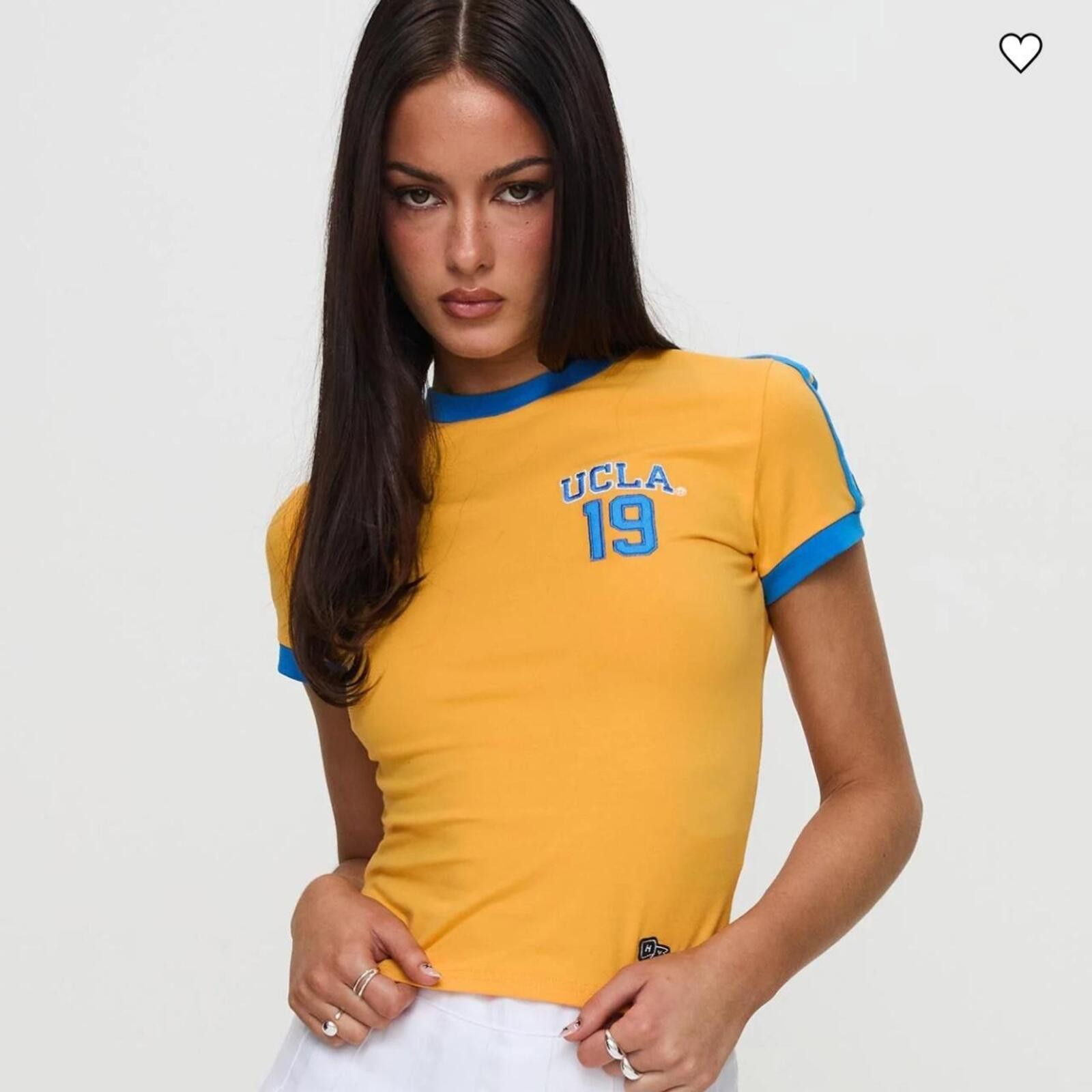 Other Princess Polly UCLA Goalie Baby Tee Yellow Size XS / US 0-2 / IT 36-38 - 1 Thumbnail