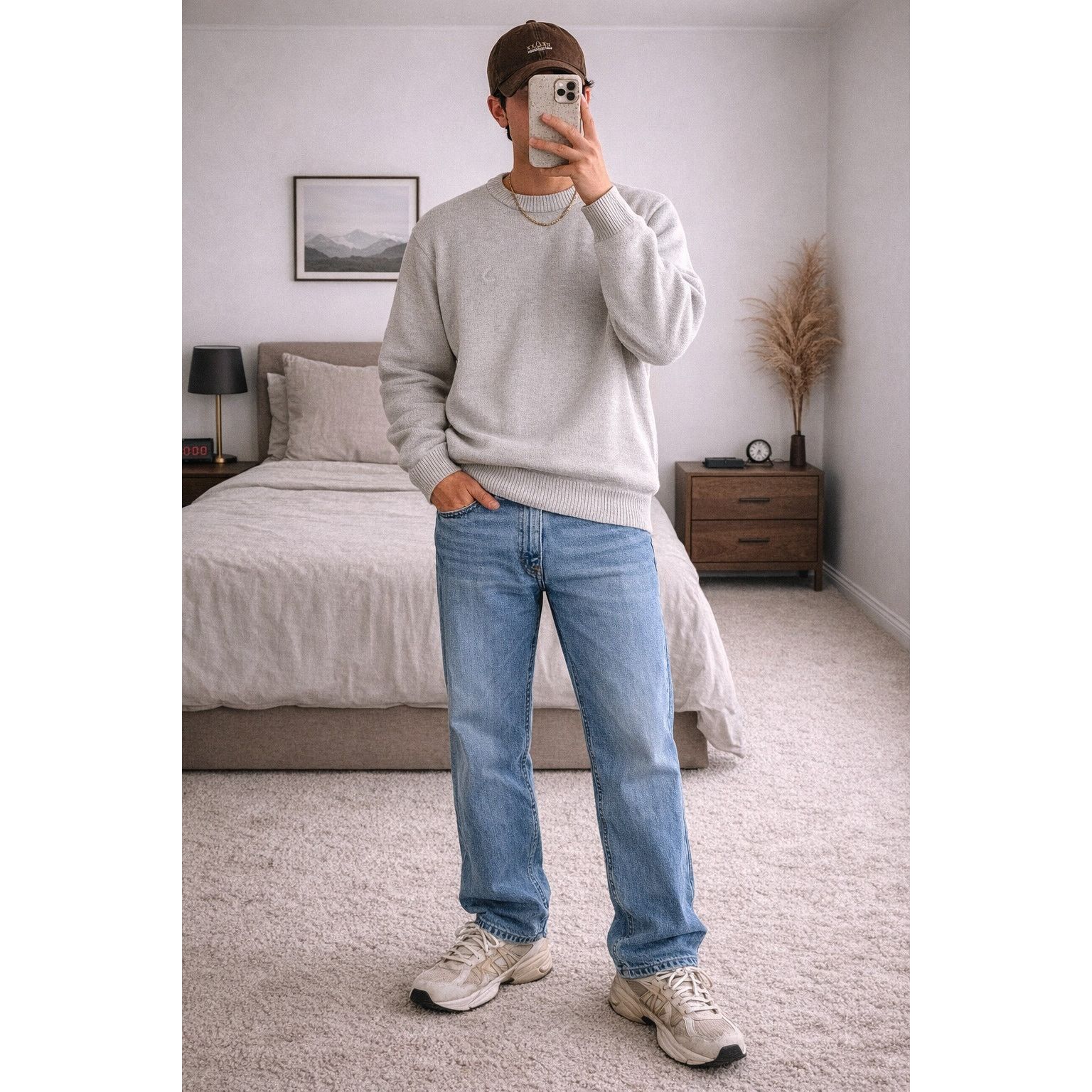 Chaps Streetstyle XL Light Gray Heavy Cotton Crewneck Sweater Size US XL / EU 56 / 4 - 1 Thumbnail