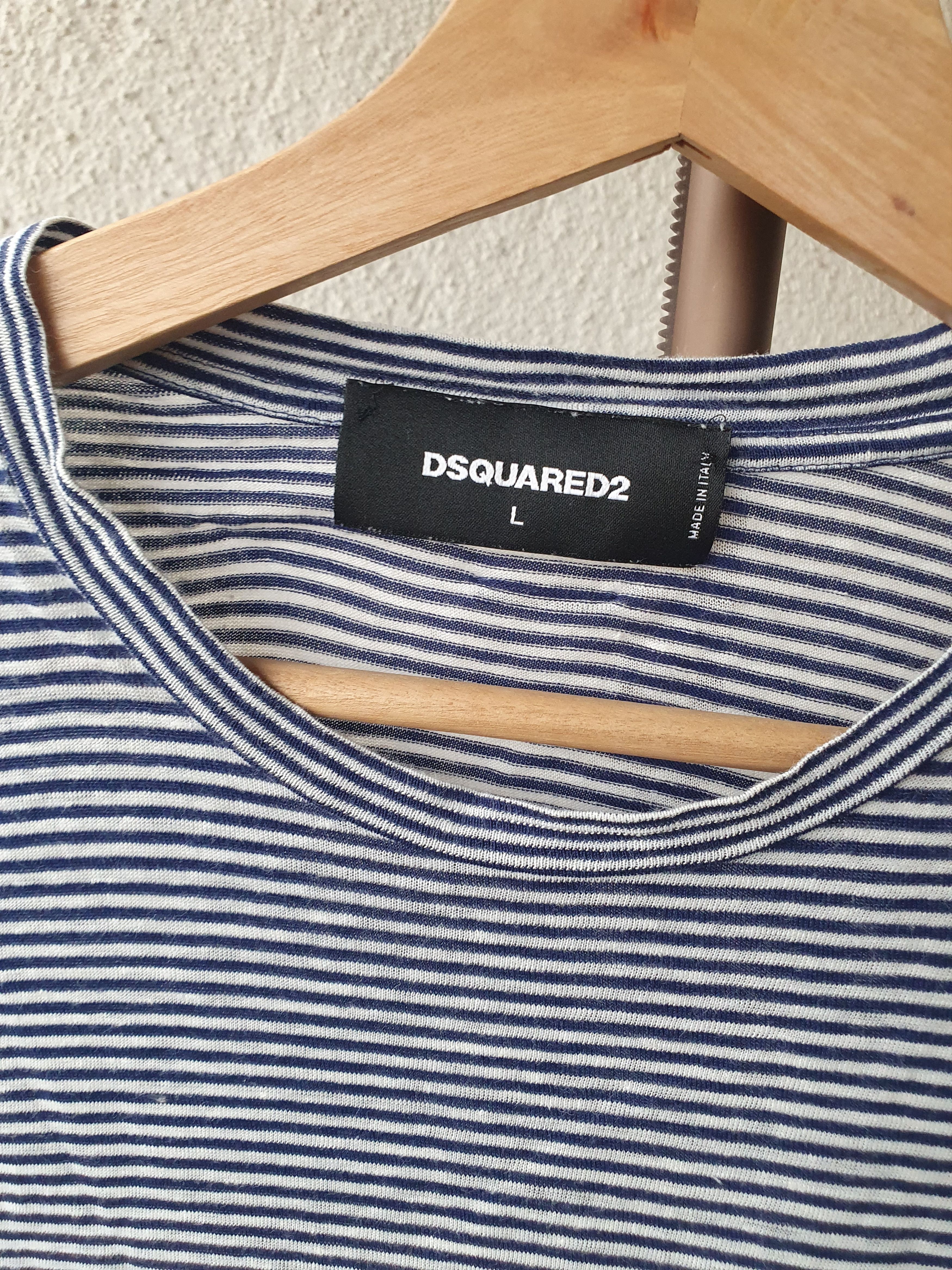 Dsquared2 Disquared2 Sailor Striped Made in Italy t-shirt sz L Size US L / EU 52-54 / 3 - 2 Thumbnail