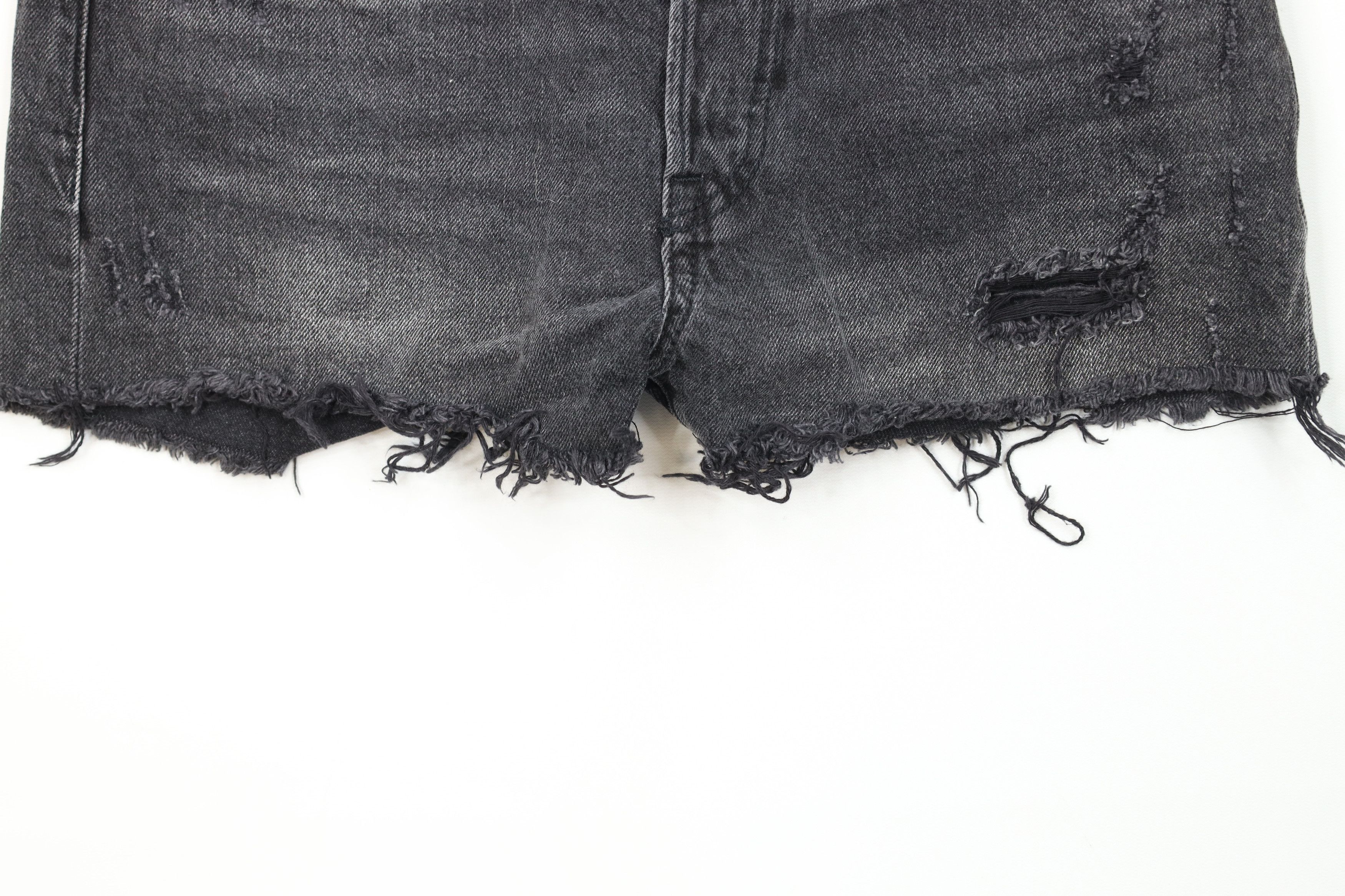 Levi's Vintage Y2K Levis 501xx Fly Cut Off Denim Jean Shorts Black Size 28" / US 6 / IT 42 - 3 Thumbnail