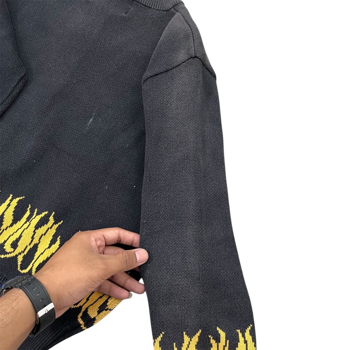 Harley Davidson Harley Davidson FREDOM Knitted Jacket Flame Pattern Size US M / EU 48-50 / 2 - 6 Thumbnail
