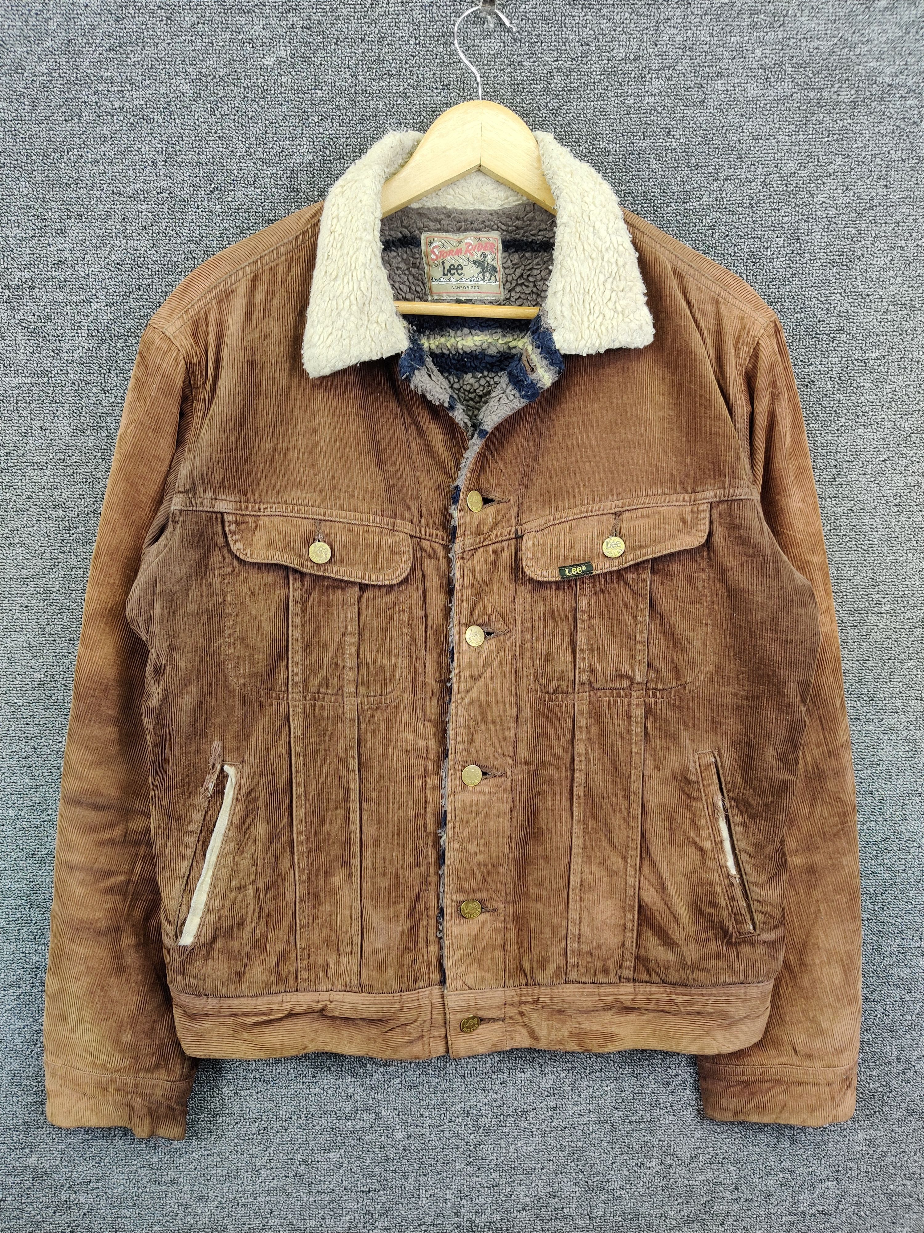 Vintage 80's Lee Storm Rider Corduroy Sherpa Jacket