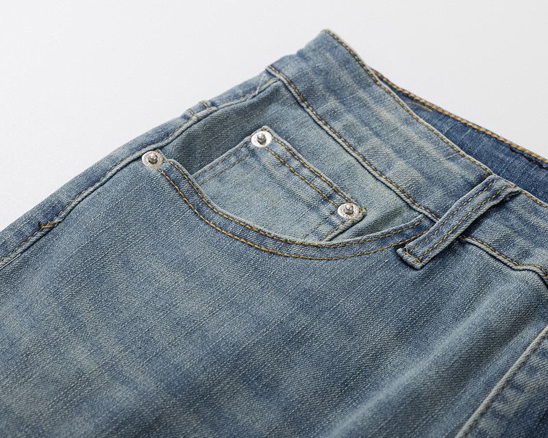 Jean Retro loose-fitting men's distressed casual flared jeans Size US 32 / EU 48 - 3 Thumbnail