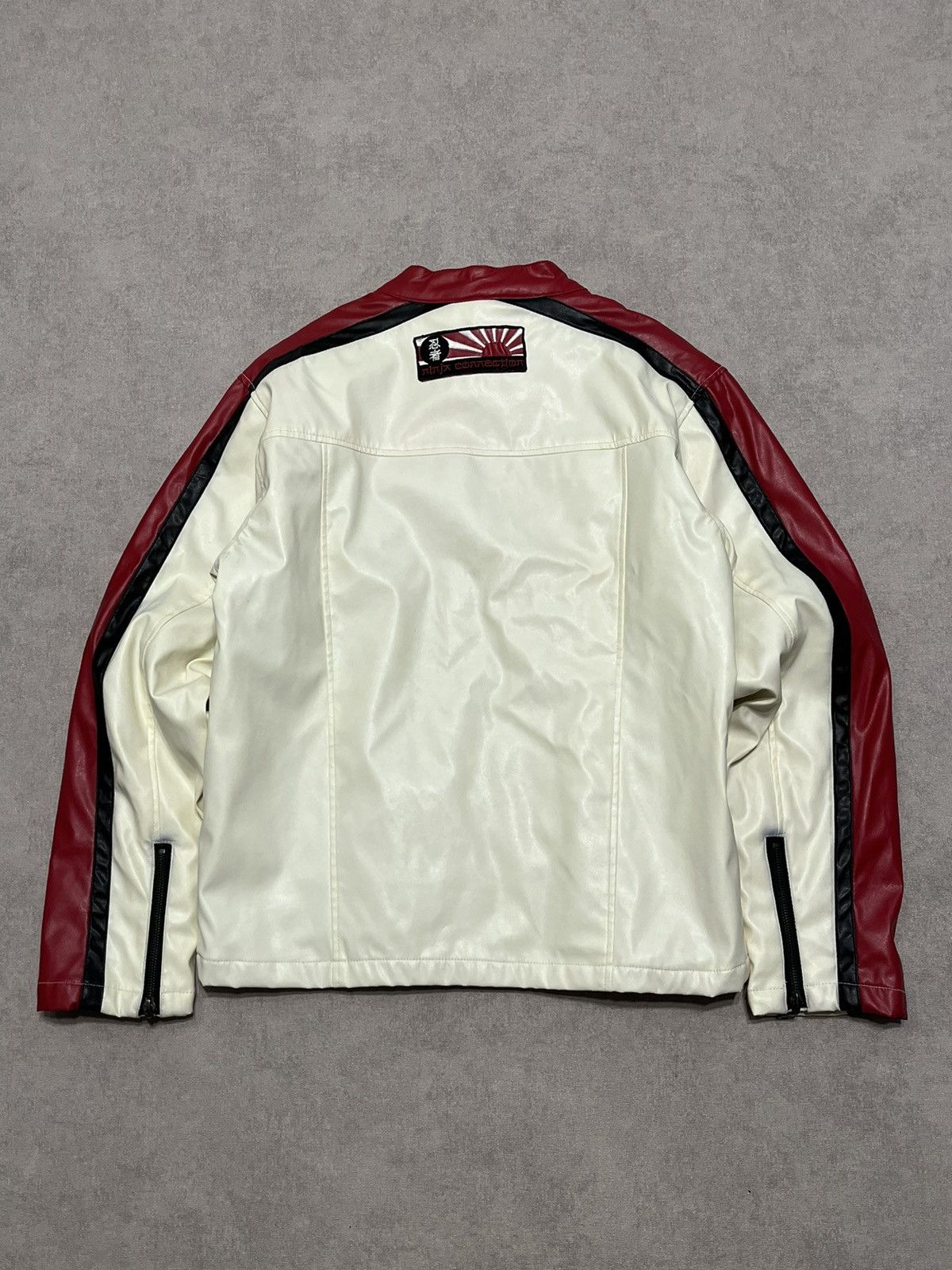 Vintage Japan Vintage Race Jacket Mens Nippon Faux Leather Y2K Biker Size US S / EU 44-46 / 1 - 2 Thumbnail