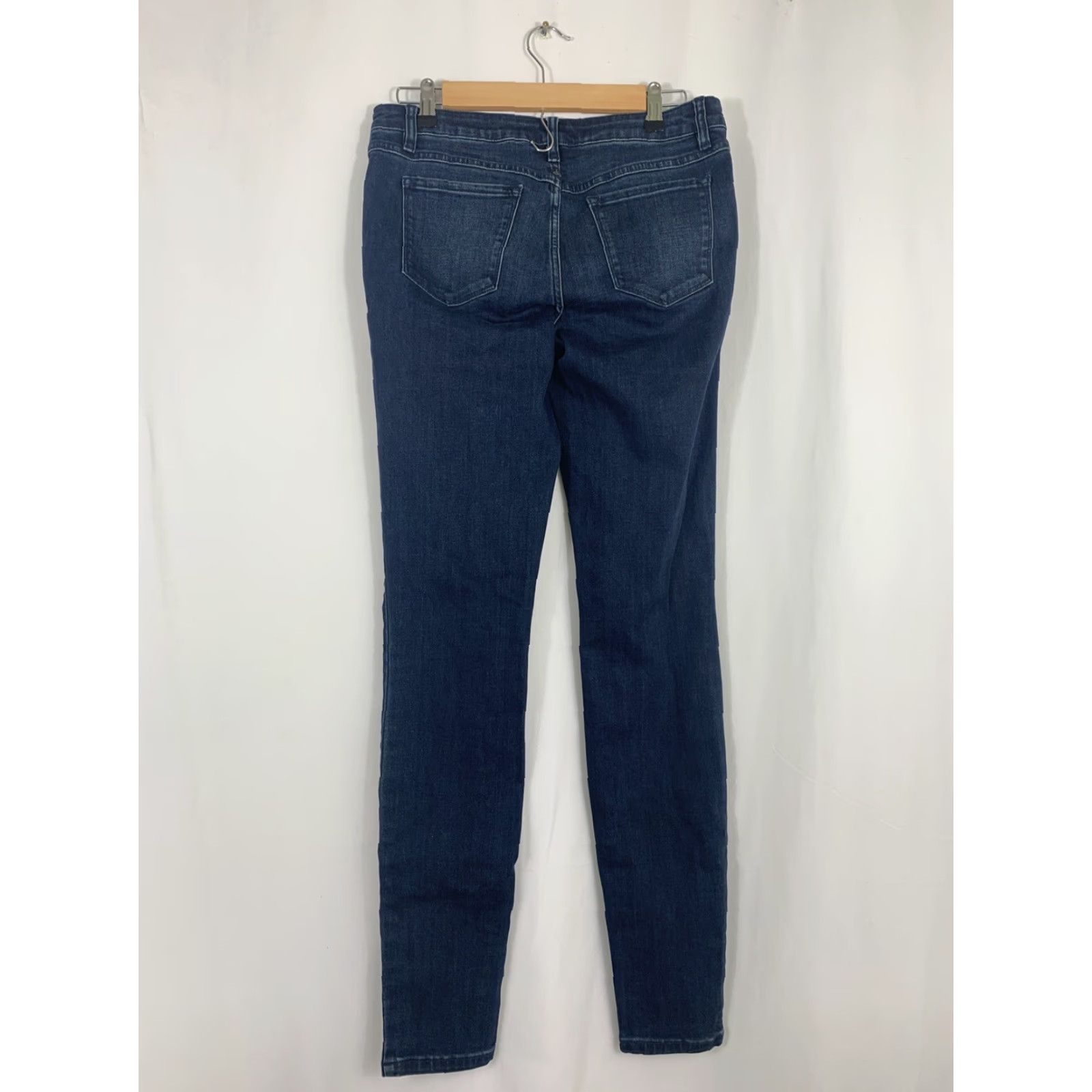 Prana VINTAGE Prana Jeans London Skinny Regular Mid Rise Dark Indigo Blue Denim 10 Womens Boys Girls? Size 32" / US 10 / IT 46 - 6 Thumbnail