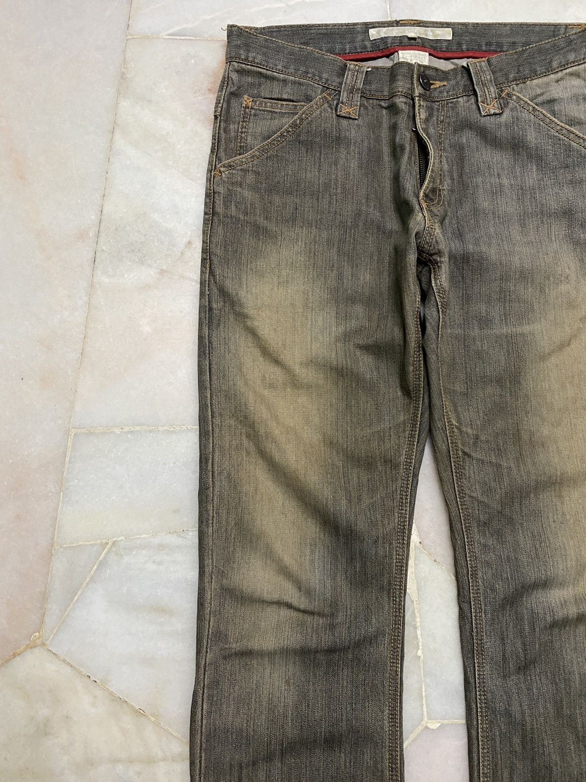 If Six Was Nine 💥Flare💥Vintage 90s Buona Rusty Mudwash Distress jean Japan Size US 30 / EU 46 - 5 Thumbnail