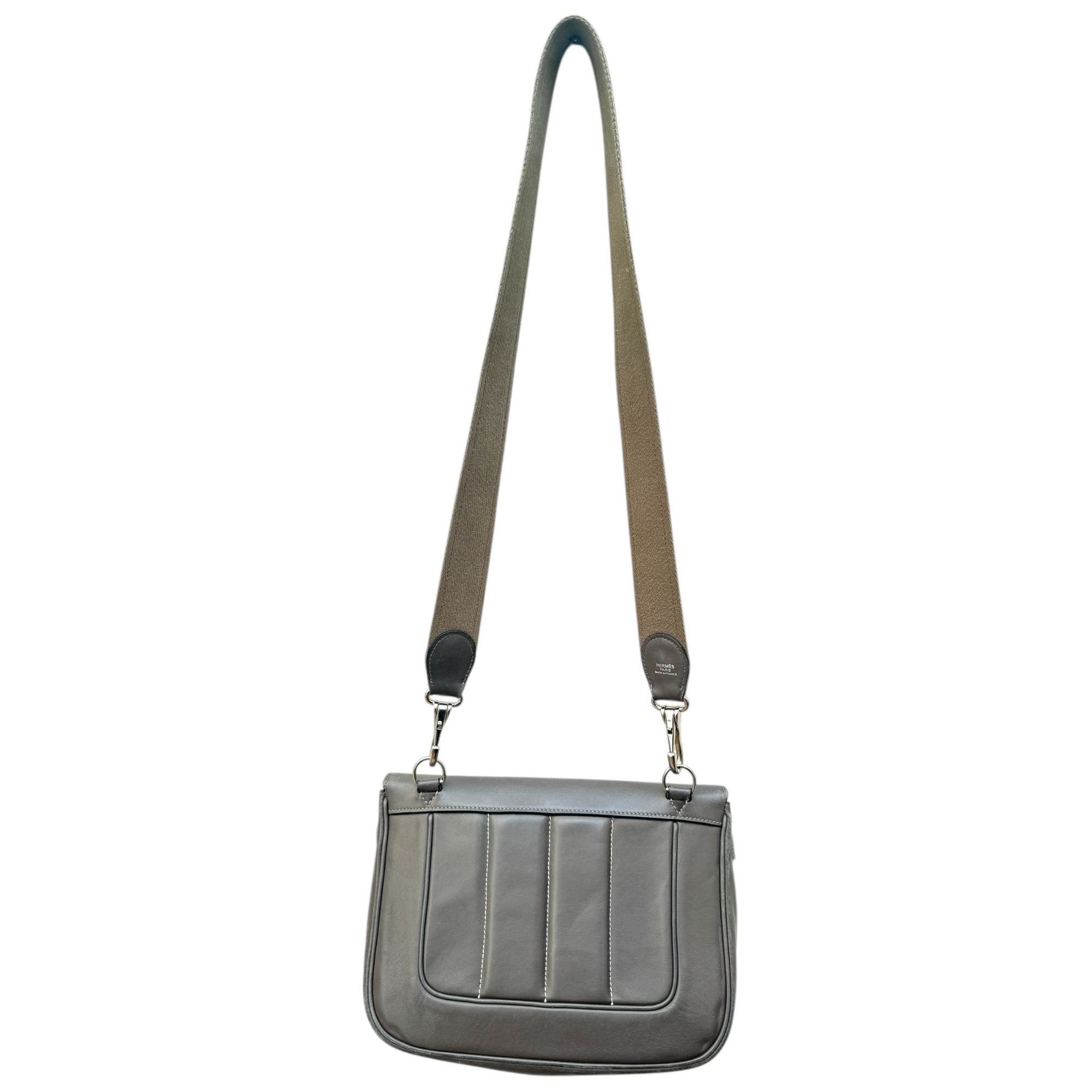 Hermes Berline Elephant Grey Leather Bag Size ONE SIZE - 4 Thumbnail