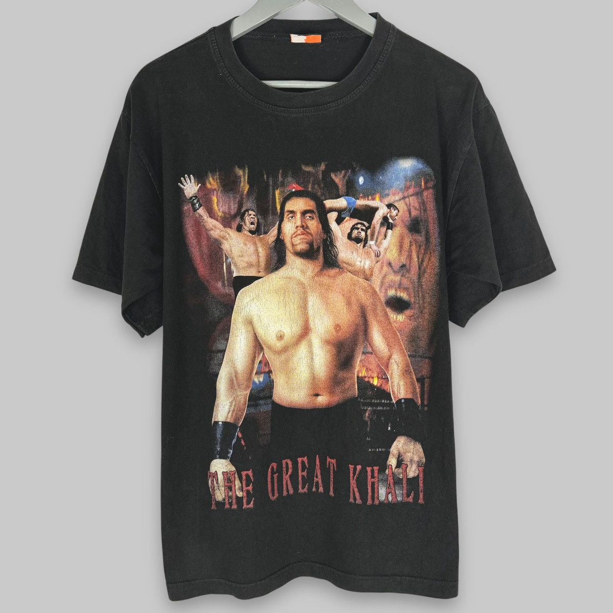 Vintage Vintage WWE The Great Khali Wrestling Rare T Shirt Size US L / EU 52-54 / 3 - 1 Thumbnail
