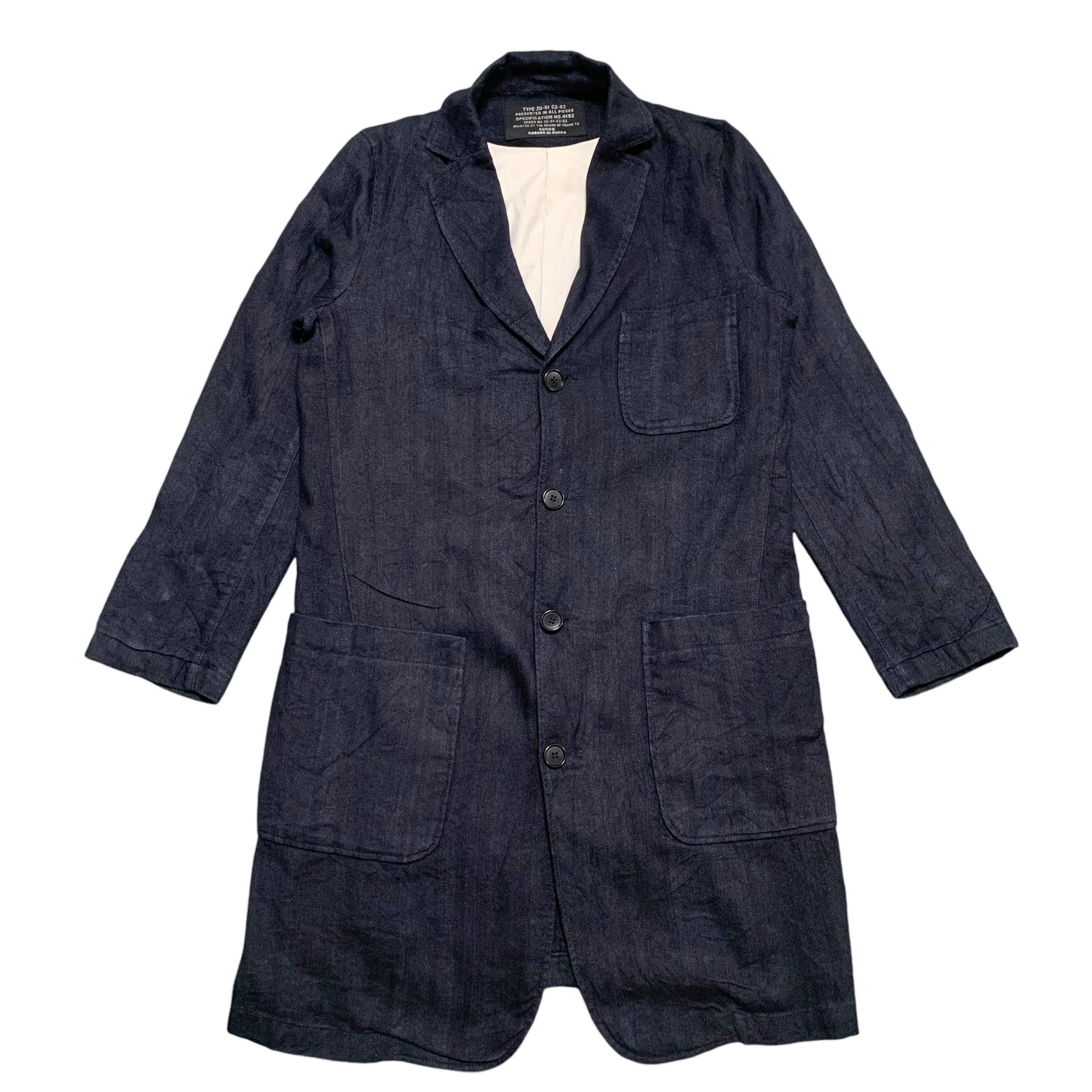 CABANE de ZUCCa Cabane De Zucca Indigo Denim Coat Size US M / EU 48-50 / 2 - 1 Thumbnail