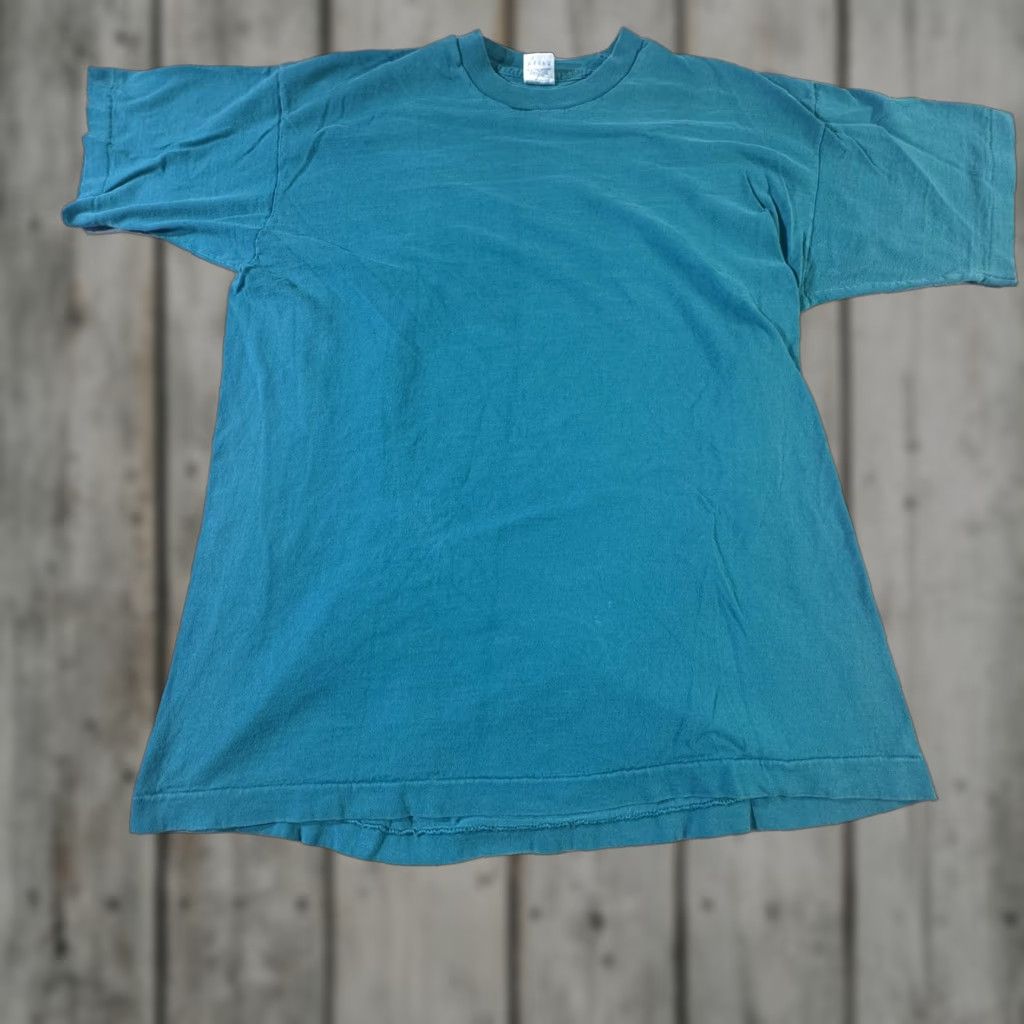 Fruit Of The Loom VINTAGE Fruit of the Loom Shirt Mens XL Crew Neck Short Sleeve 90s Tee Green Size US XL / EU 56 / 4 - 1 Thumbnail