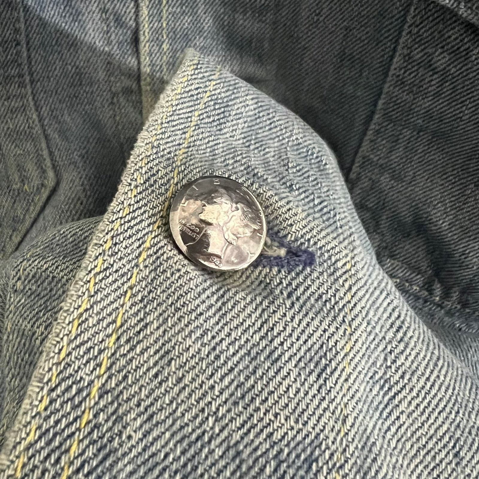 Lee × Vintage Vintage 70s Lee Mr denim jacket Mercury dime buttons Size US L / EU 52-54 / 3 - 6 Thumbnail