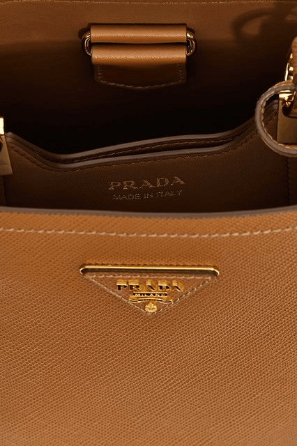 Prada PRADA Panier Small Caramel Saffiano Top Handle Bag Size ONE SIZE - 3 Thumbnail