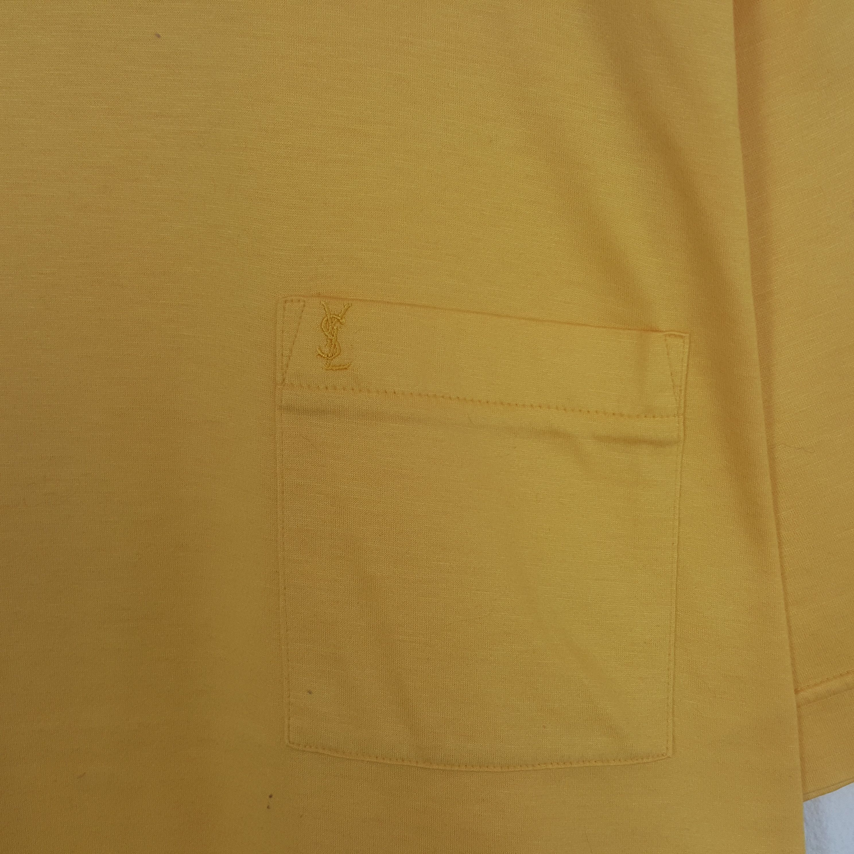 Vintage × Yves Saint Laurent Vintage Yves Saint Laurent Embroidery Logo Pocket Tshirt Size US L / EU 52-54 / 3 - 2 Thumbnail