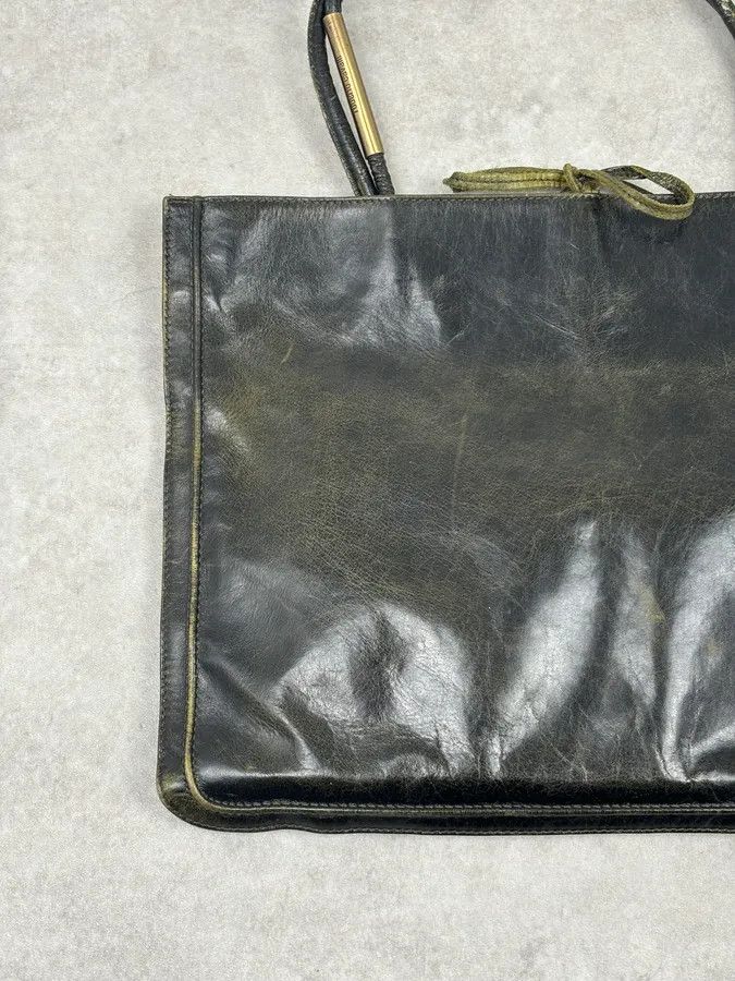 Roberto Cavalli SS2001 Roberto Cavalli Black Leather Silk-Lined Tote Bag Size ONE SIZE - 8 Thumbnail