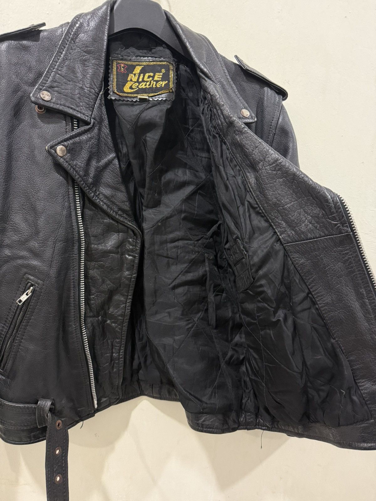 Other VTG Nice Leather Like Schott Perfecto Jacket Size US XS / EU 42 / 0 - 7 Thumbnail