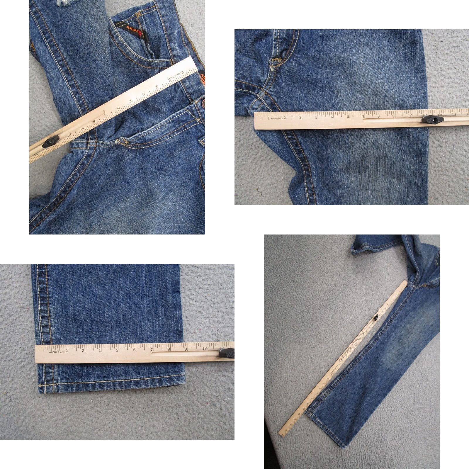 Ariat Ariat Jeans Blue Flame-Resistant M4 Low Rise Boot Cut 31x32 Men’s Denim 5-Pocket Slim Regular USA Cowboy Southwestern Size US 31 - 8 Thumbnail