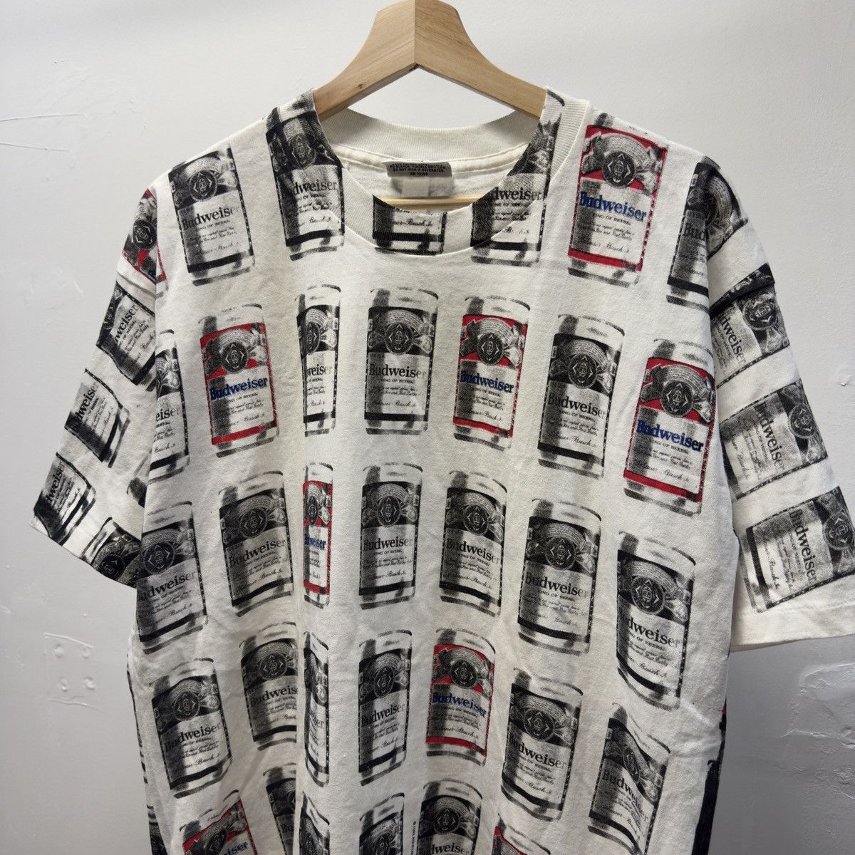 Vintage Vintage 90s Budweiser Warhol AOP Print Art Shirt ERD Grunge Size US L / EU 52-54 / 3 - 4 Thumbnail